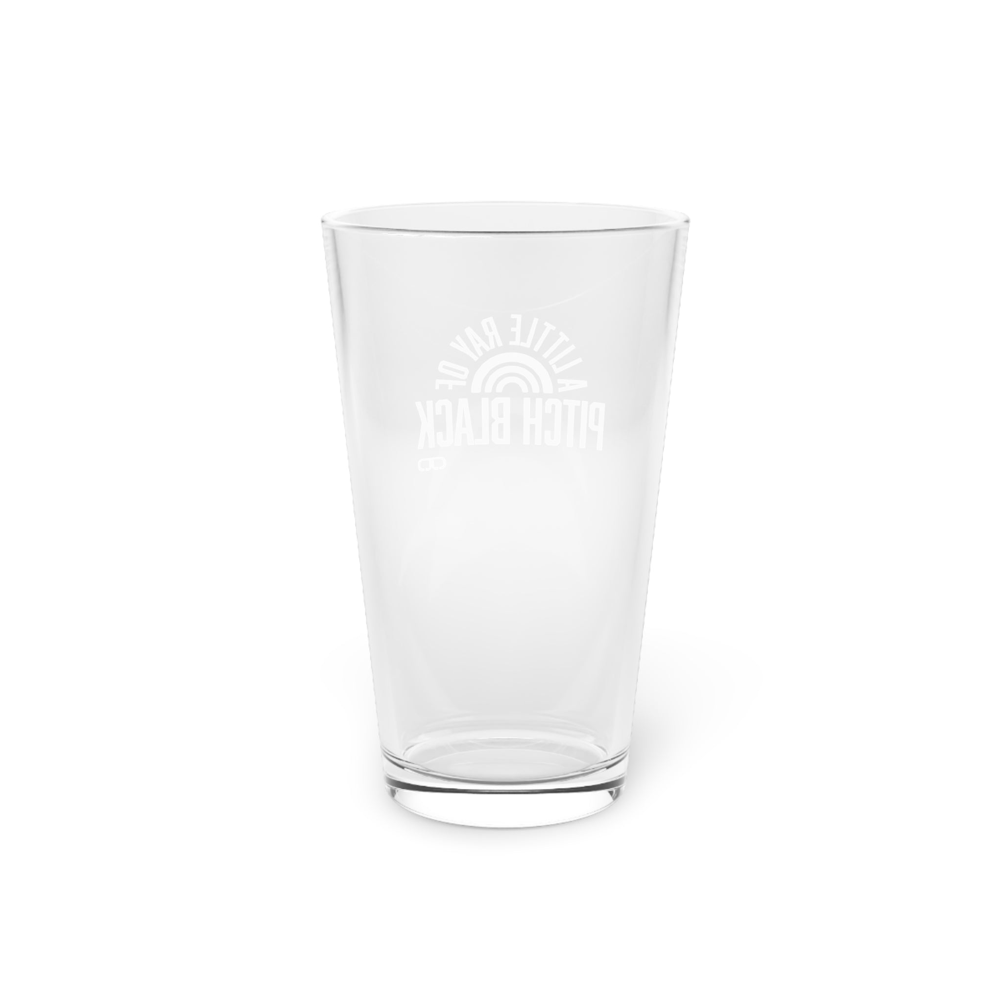 A Little Ray of Pitch Black Pint Glass, Motivational Drinkware, Gift for Beer Lovers, Customizable Pint, Perfect for Celebrations
