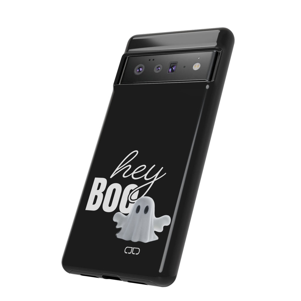Hey Boo Tough Case, Ghost-Themed Phone Case, Cute Halloween Accessory, Spooky Gift for Friends, Tech Halloween Decor
