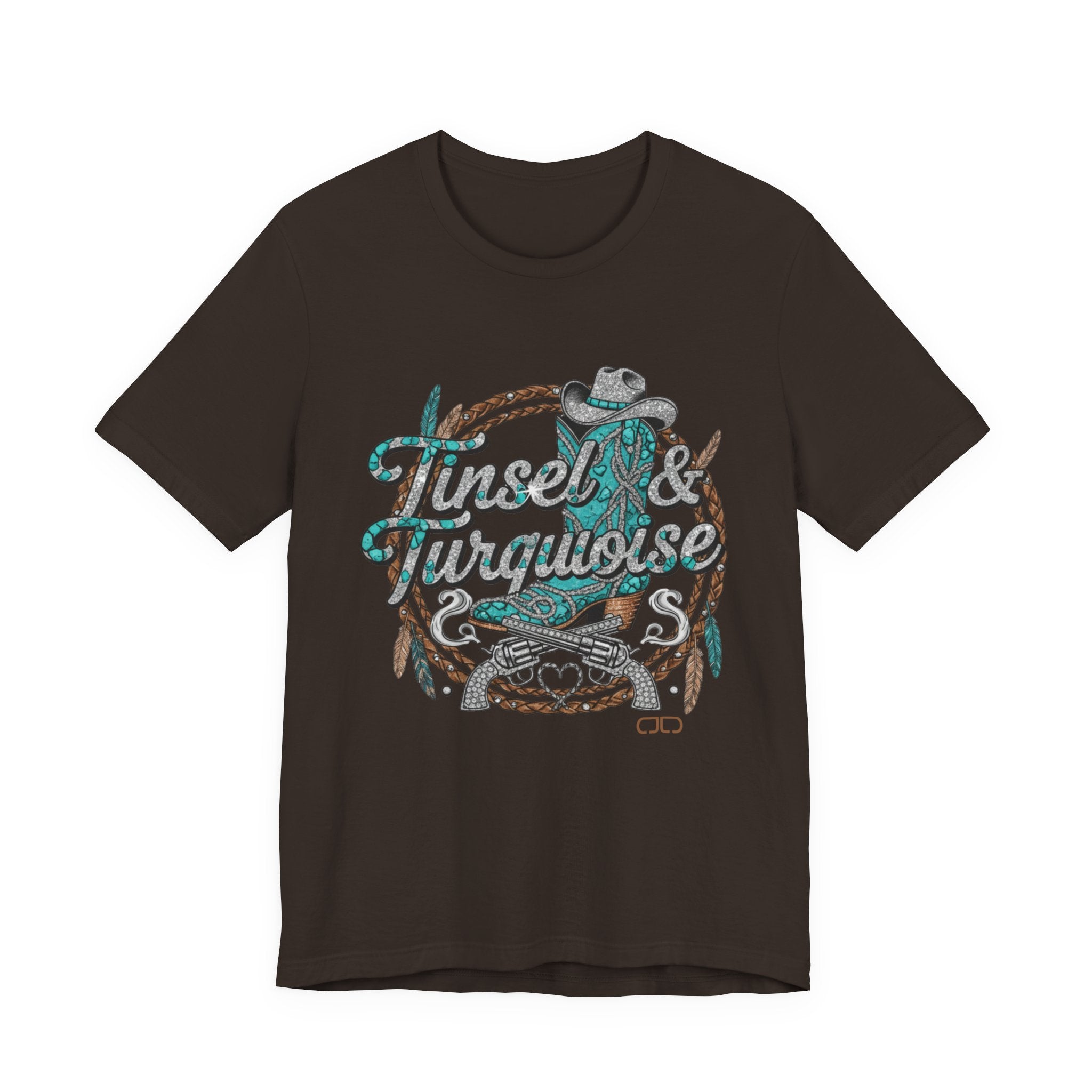 "Tinsel & Turquoise" Western Graphic Tee
