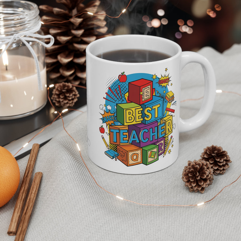 Best Teacher Mug, Perfect Gift for Educators, Inspirational Mug, Teacher Appreciation, Classroom Decor, 11oz Coffee Cup