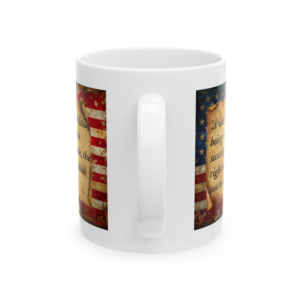 2nd Amendment Quote Mug — Vintage American Flag 11oz/15oz
