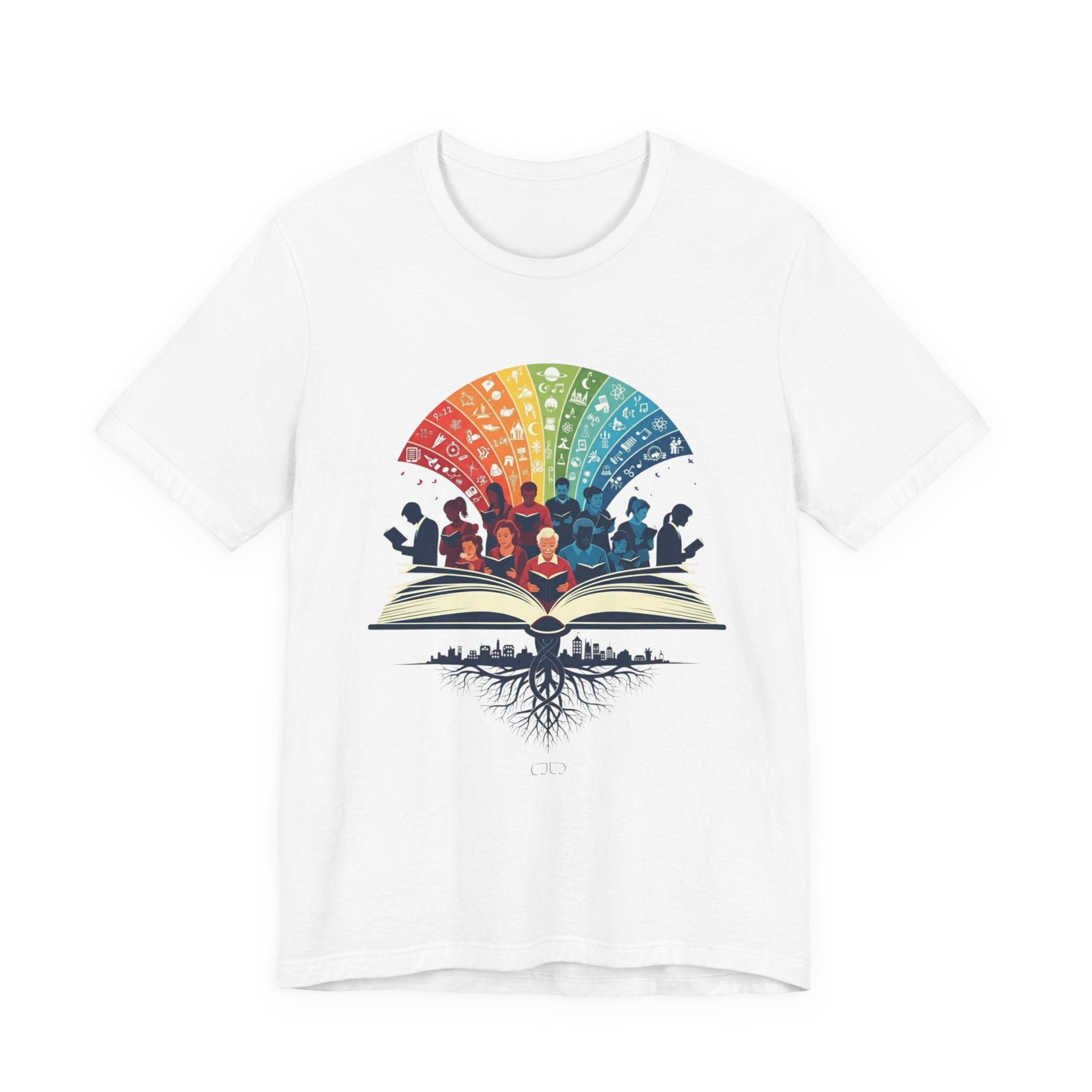 Rainbow Literary Unisex Tee, Book Lovers Gift, Teacher Appreciation Shirt, Reading Enthusiast Tee, Colorful Quote T-Shirt