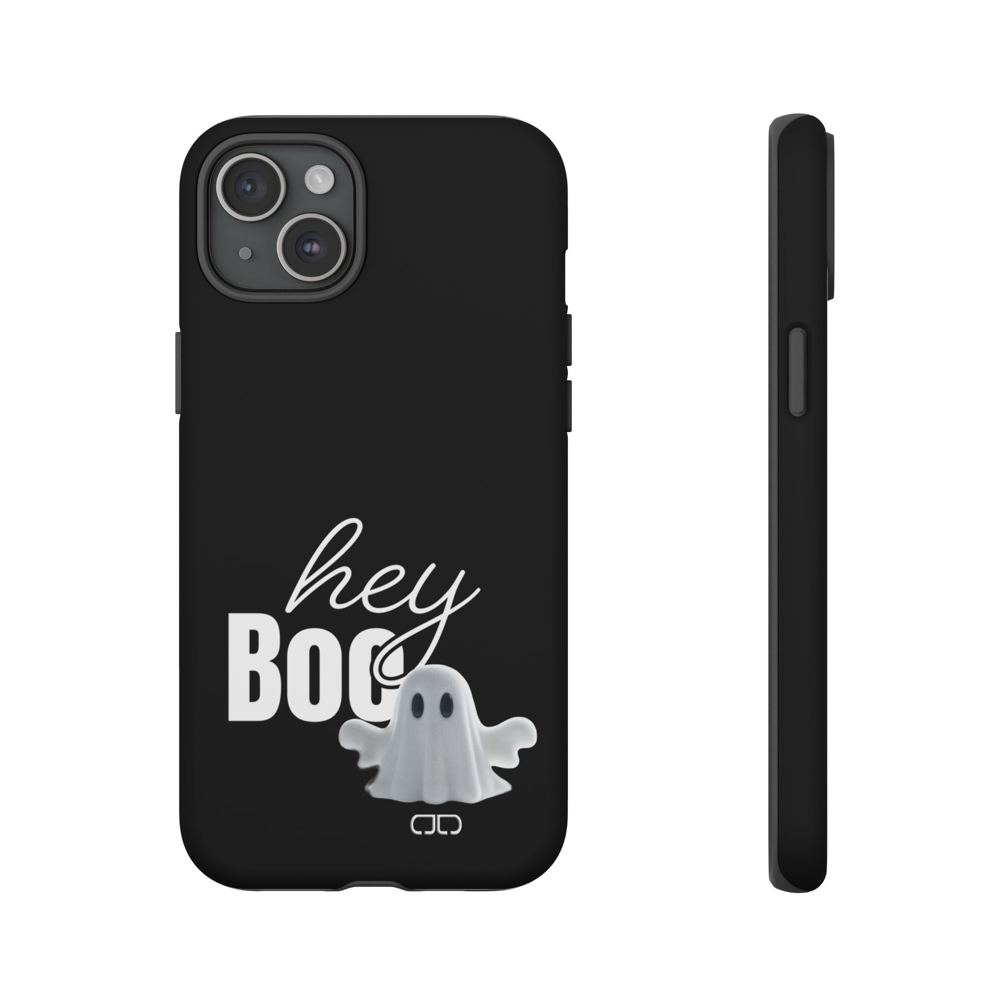 Hey Boo Tough Case, Ghost-Themed Phone Case, Cute Halloween Accessory, Spooky Gift for Friends, Tech Halloween Decor