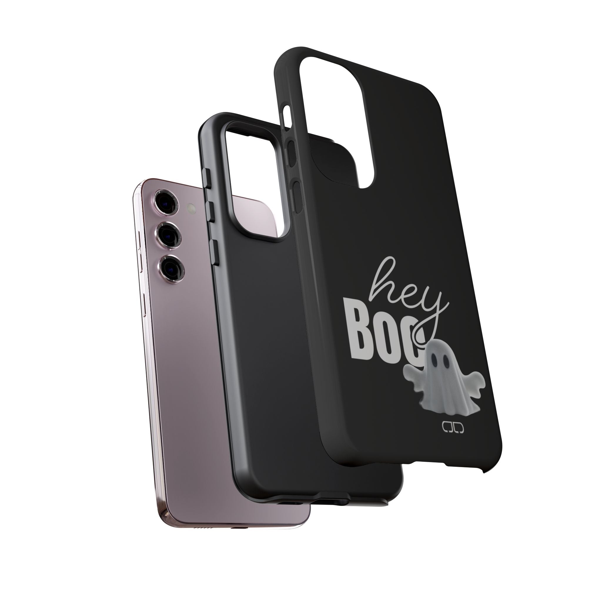 Hey Boo Tough Case, Ghost-Themed Phone Case, Cute Halloween Accessory, Spooky Gift for Friends, Tech Halloween Decor