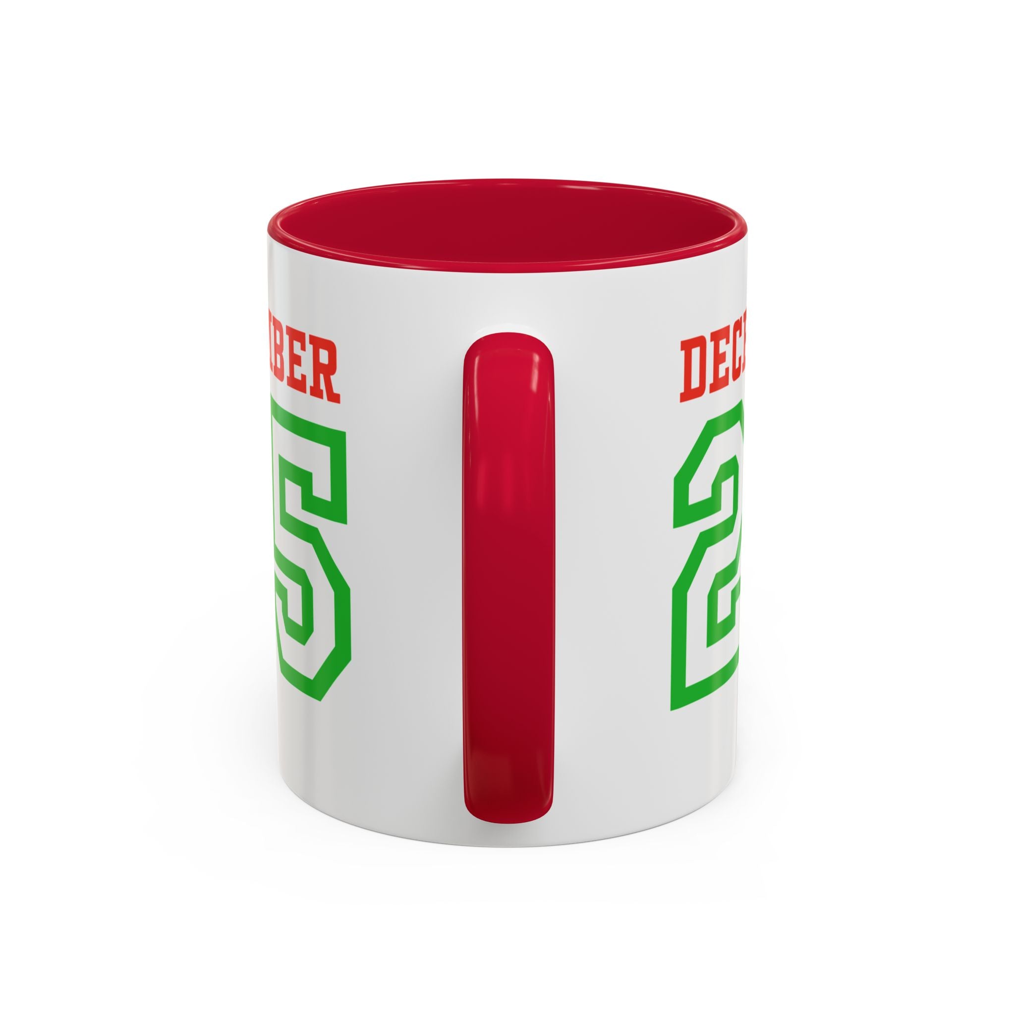 December 25 Christmas Mug — Festive Green & Red Holiday Coffee Cup (11oz/15oz)