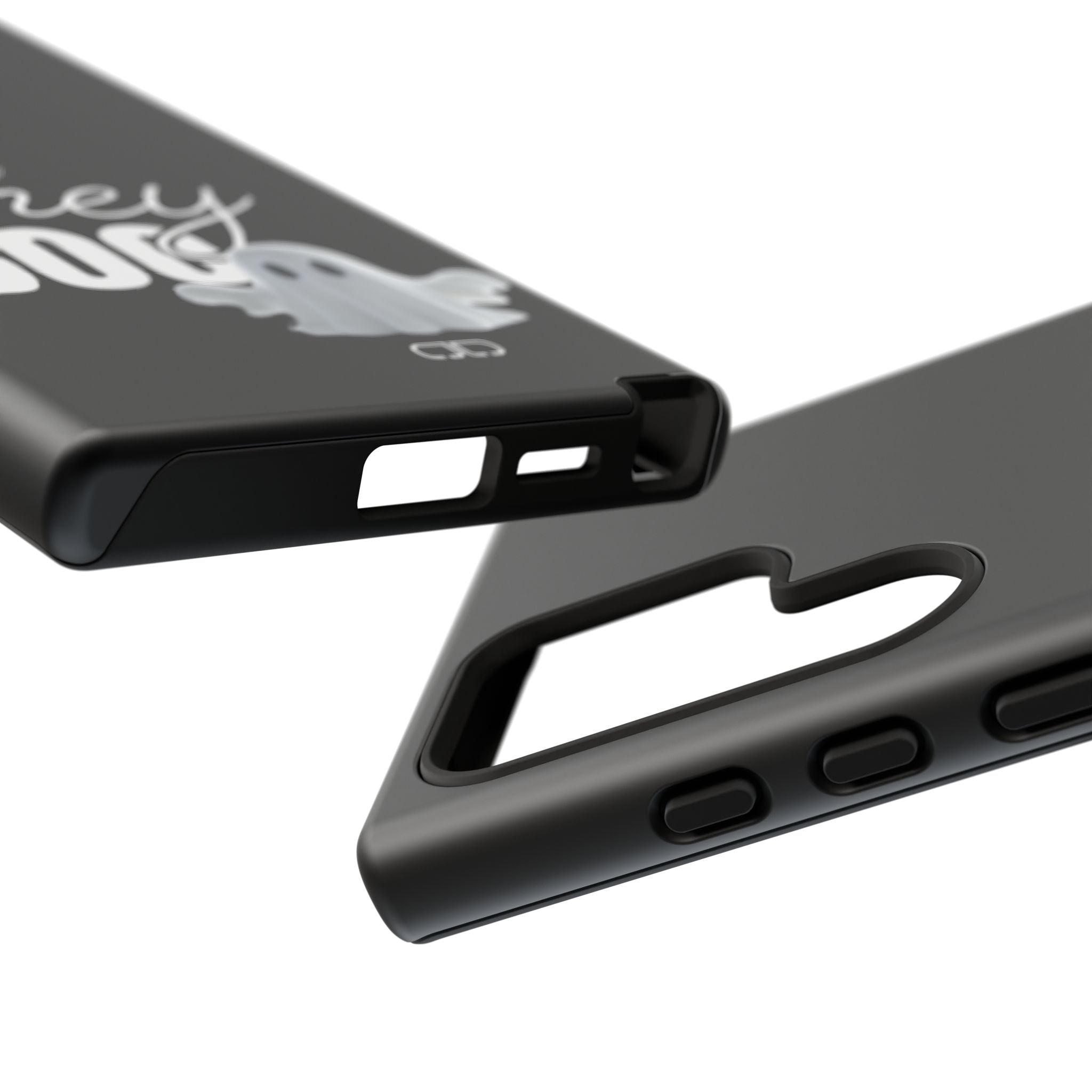 Hey Boo Tough Case, Ghost-Themed Phone Case, Cute Halloween Accessory, Spooky Gift for Friends, Tech Halloween Decor