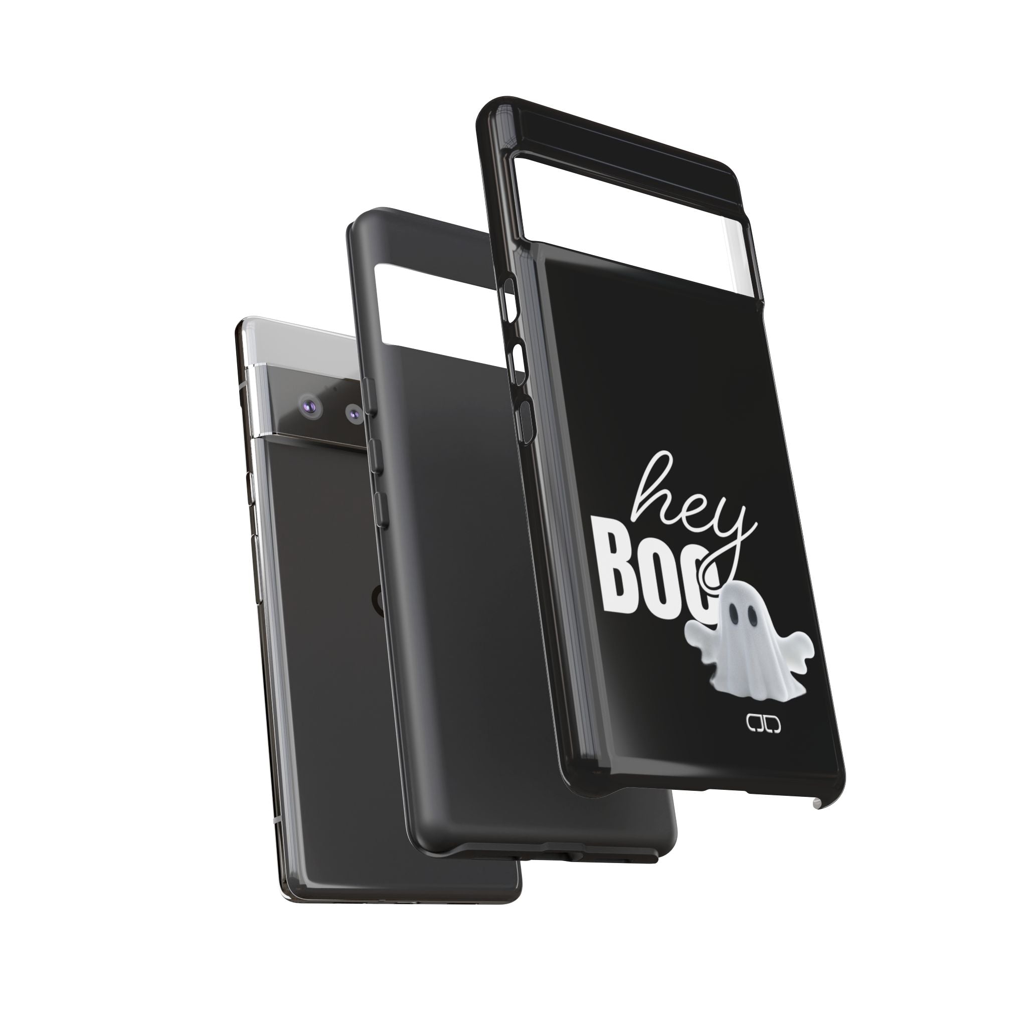 Hey Boo Tough Case, Ghost-Themed Phone Case, Cute Halloween Accessory, Spooky Gift for Friends, Tech Halloween Decor