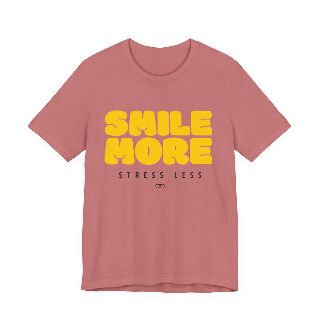 Smile More Tee - Unisex Jersey Short Sleeve T-Shirt, Relaxed Fit, Positive Vibe Tee, Casual Wear, Gift for Friends