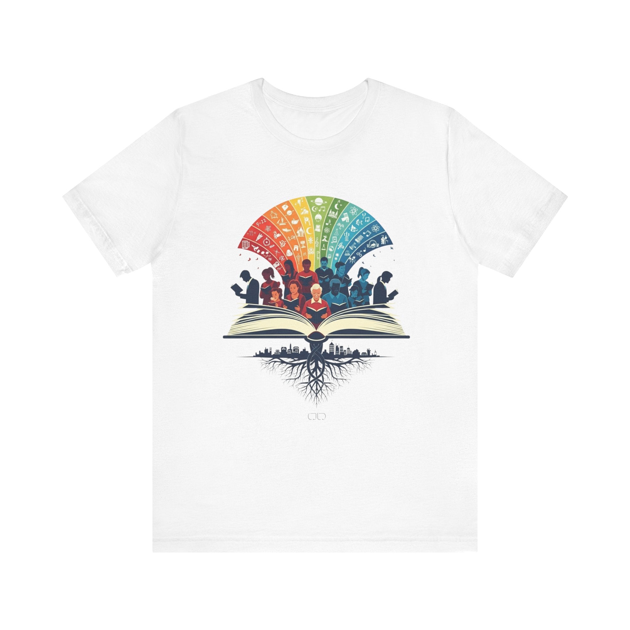 Rainbow Literary Unisex Tee, Book Lovers Gift, Teacher Appreciation Shirt, Reading Enthusiast Tee, Colorful Quote T-Shirt