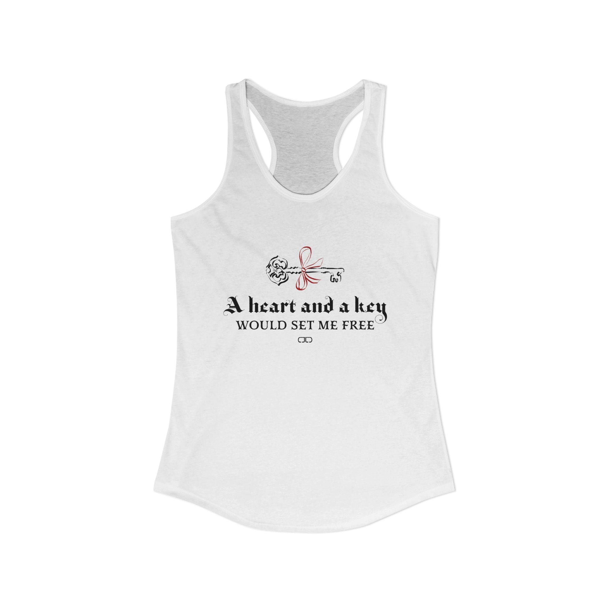 A Heart and Key Would Set Me Free Women's Racerback Tank