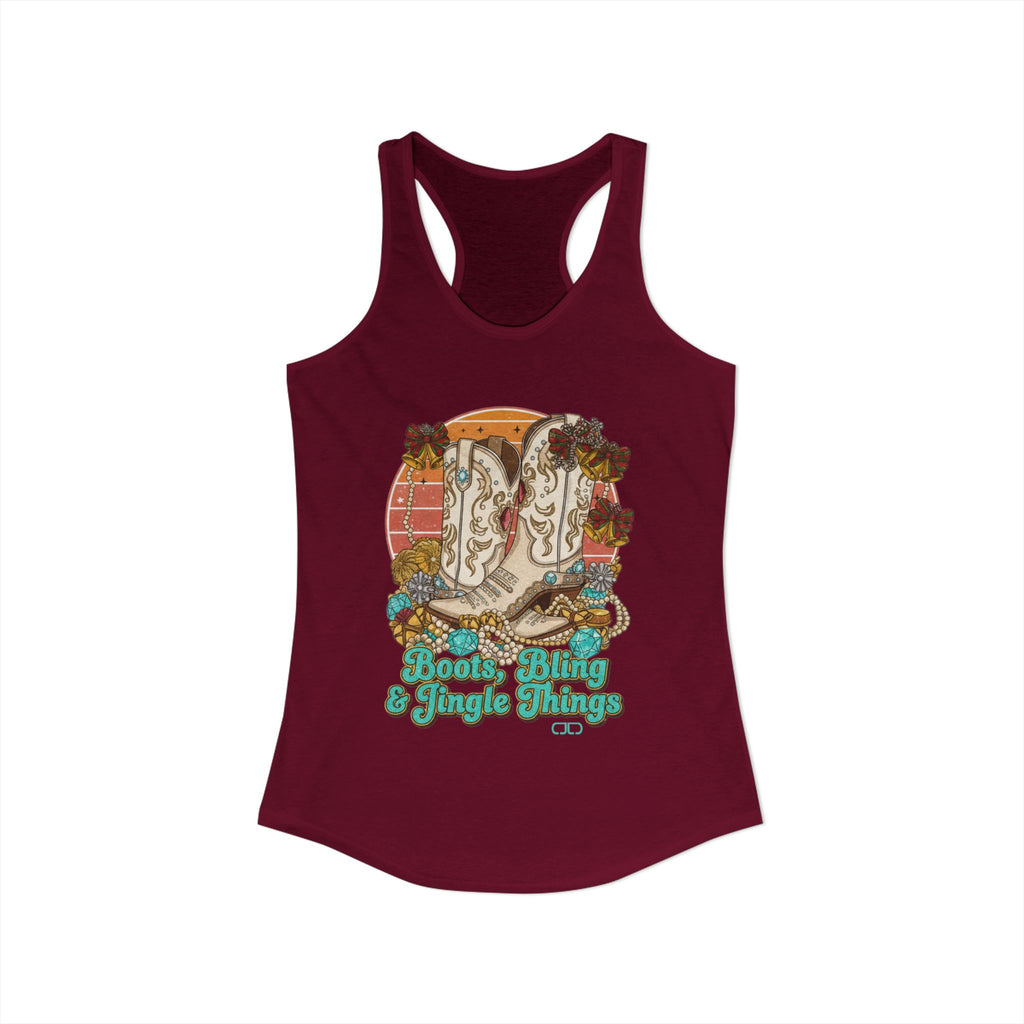 Boots, Bling, and Jingle Things Tanktop
