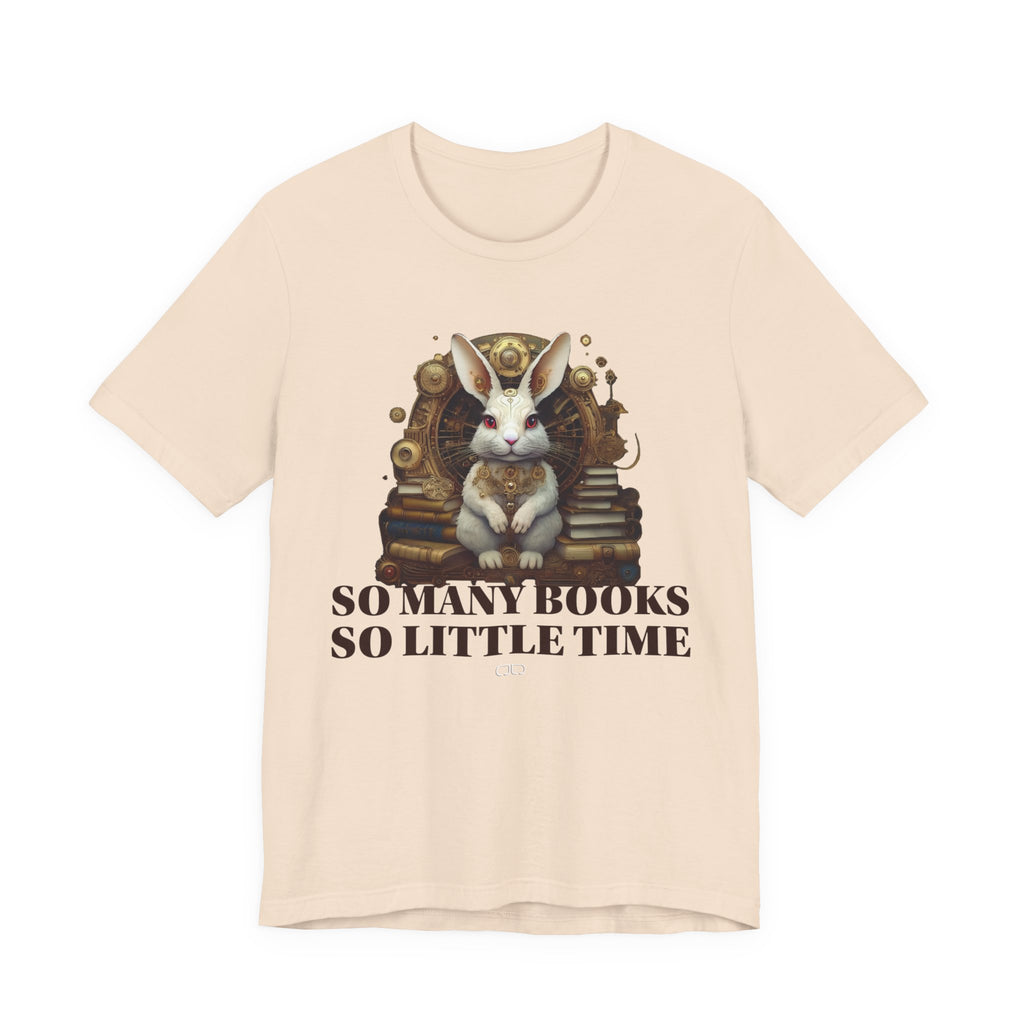 White Rabbit Steampunk Book Lover Unisex Tee, Cozy Reading Shirt, 'So Many Books So Little Time' Graphic Top, Perfect Gift for Bibliophiles, Cute Rabbit [...]