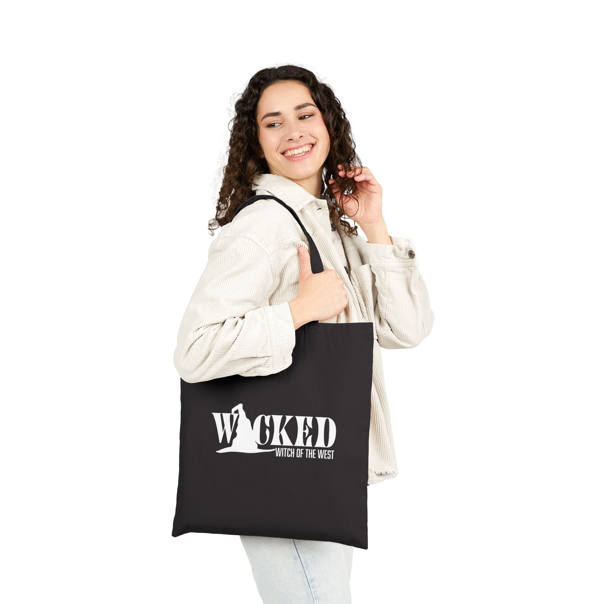 Wicked Witch Tote Bag, Reusable Cotton Canvas, Eco-Friendly Shopping Bag, Halloween Gift, Witchcraft Accessory