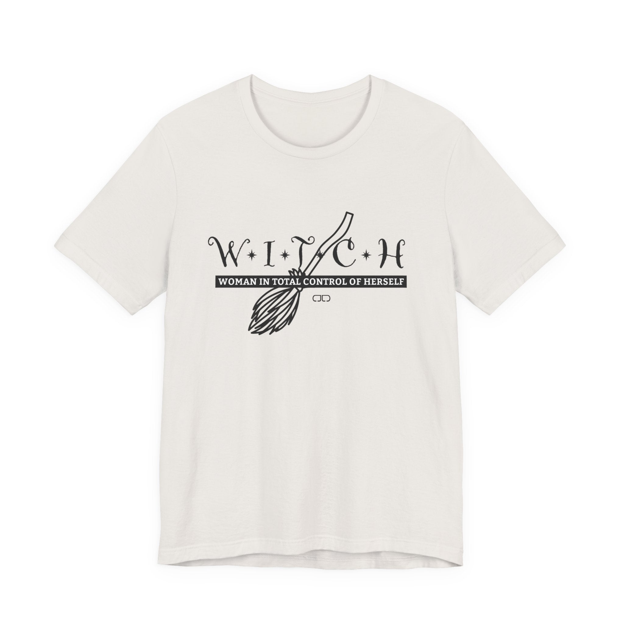 Witch Woman In Control of Herself Tee - Unisex Jersey Short Sleeve Shirt, Perfect for Witches, Gift for Halloween, Spiritual Wear, Self-Empowerment Apparel