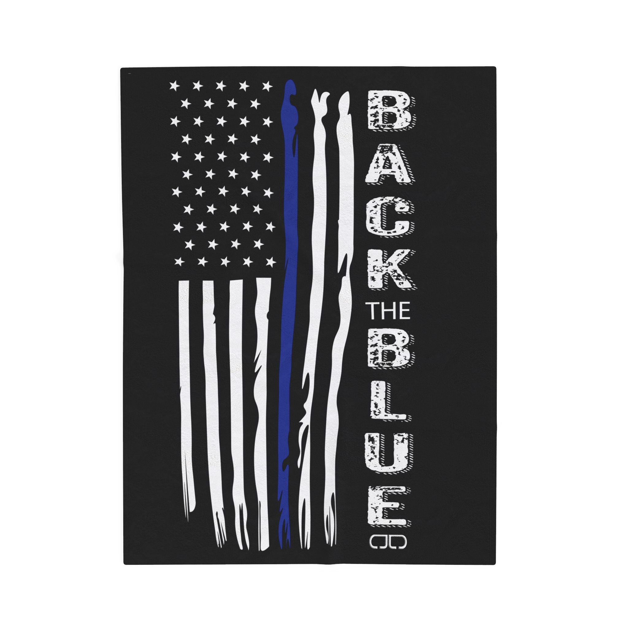 Supportive Police Velveteen Blanket, Comfort Gift, Law Enforcement Tribute, Cozy Home Decor, Back the Blue Decor