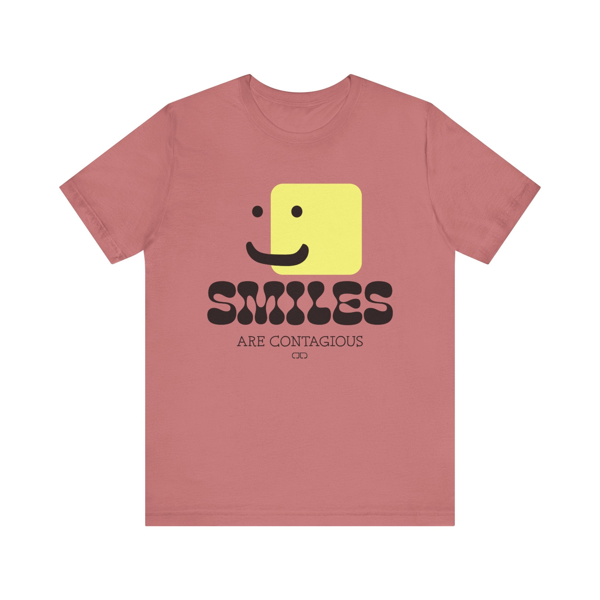 Smiles Are Contagious Unisex Tee - Positive Vibes T-Shirt, Casual Daily Wear, Gift for Friends, Cute Graphic Top, Fun Humor Clothing