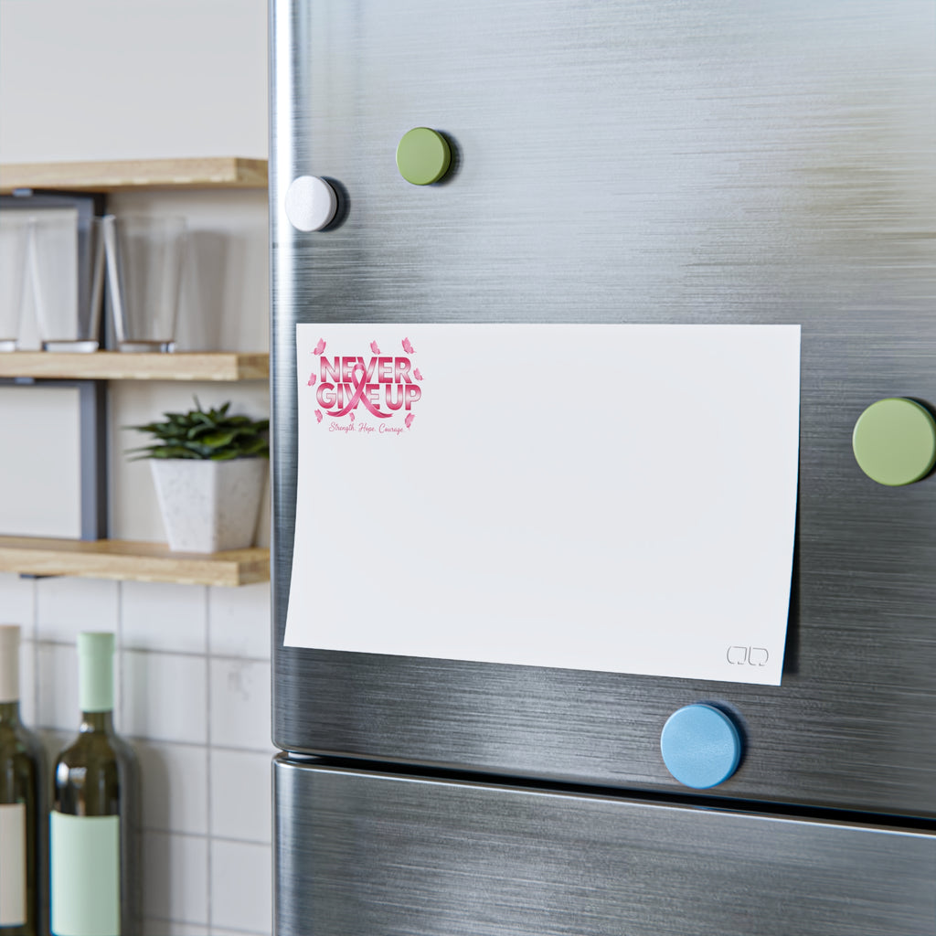 Never Give Up! Chic Pink Floral Post-it® Note Pads for Home or Office, Sticky Notes for Planners, Gifts for Her, Organization Essentials, CuteStationery