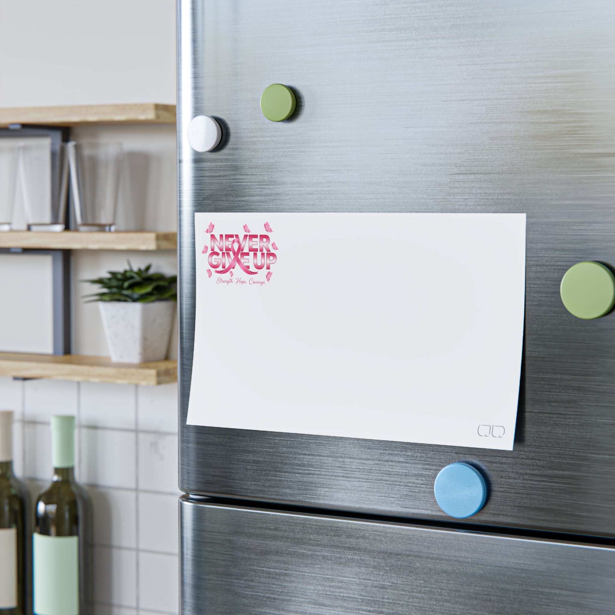 Never Give Up! Chic Pink Floral Post-it® Note Pads for Home or Office, Sticky Notes for Planners, Gifts for Her, Organization Essentials, CuteStationery
