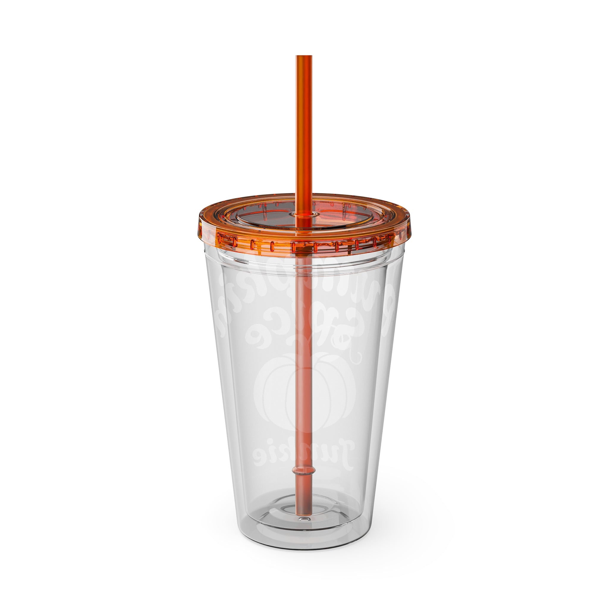 Pumpkin Spice Tumbler, 16oz Travel Cup for Fall Lovers, Cute Gift for Coffee Drinkers, Reusable Straw Included, Perfect for Autumn Days