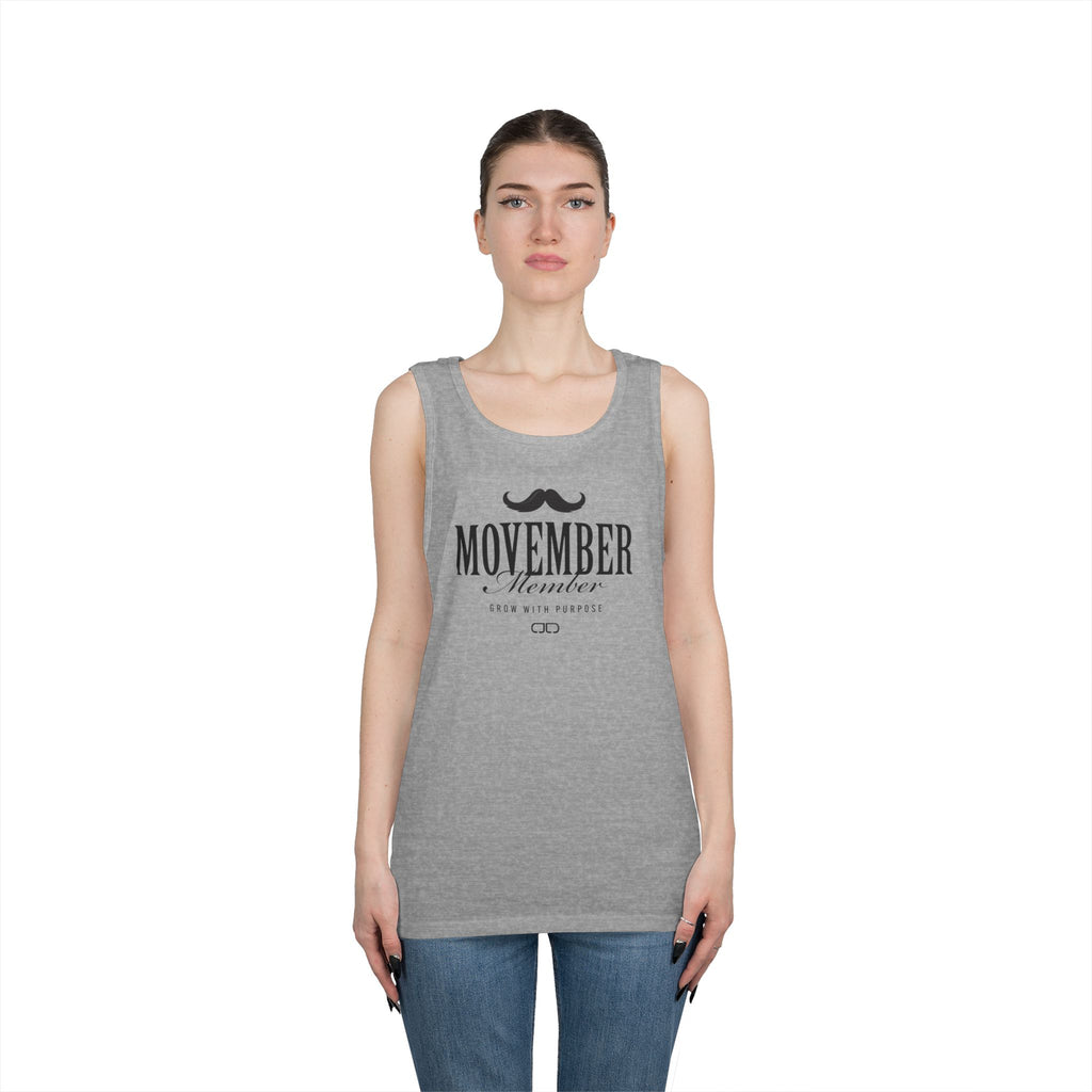 Movember Heavy Cotton Tank Top | Men's Mustache Awareness, Gift for Movember Participants, Casual Wear, Fundraising Event, [...]