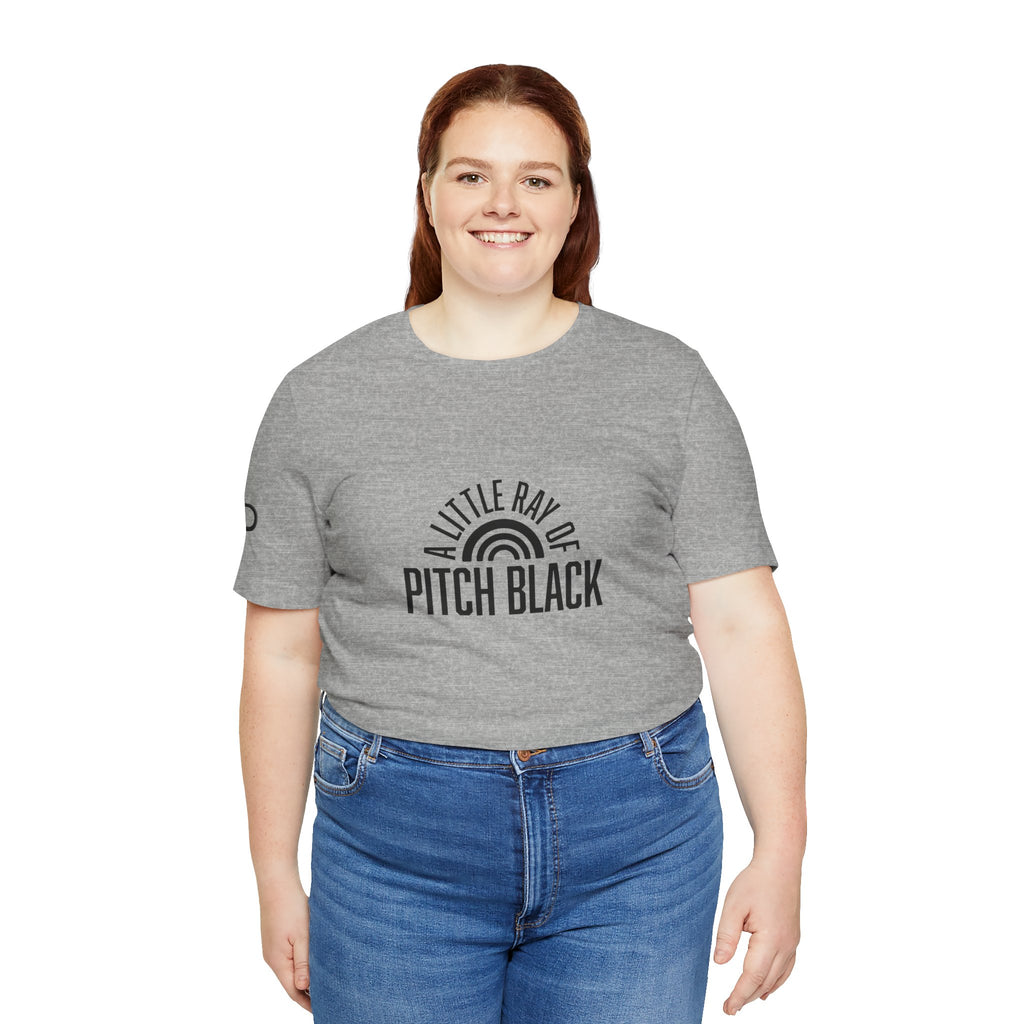 A Little Ray of Pitch Black Tee, Unisex Shirt, Gift for All Occasions, Casual Wear, Statement Tee, Unique Graphic T-Shirt