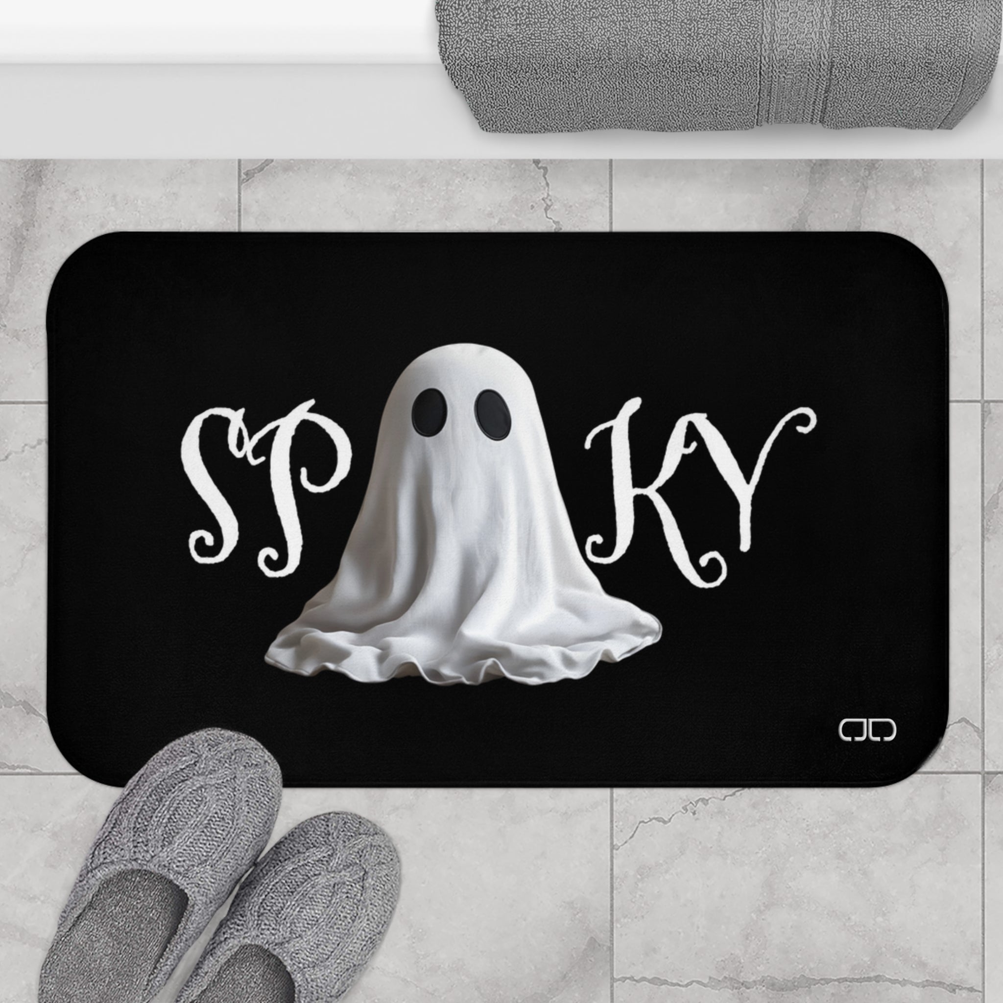 Spooky Ghost Bath Mat - Perfect for Halloween Decor, Bathroom Rug, Cozy Home Accent, Ghost Theme Gift, Fun Bath Accessory
