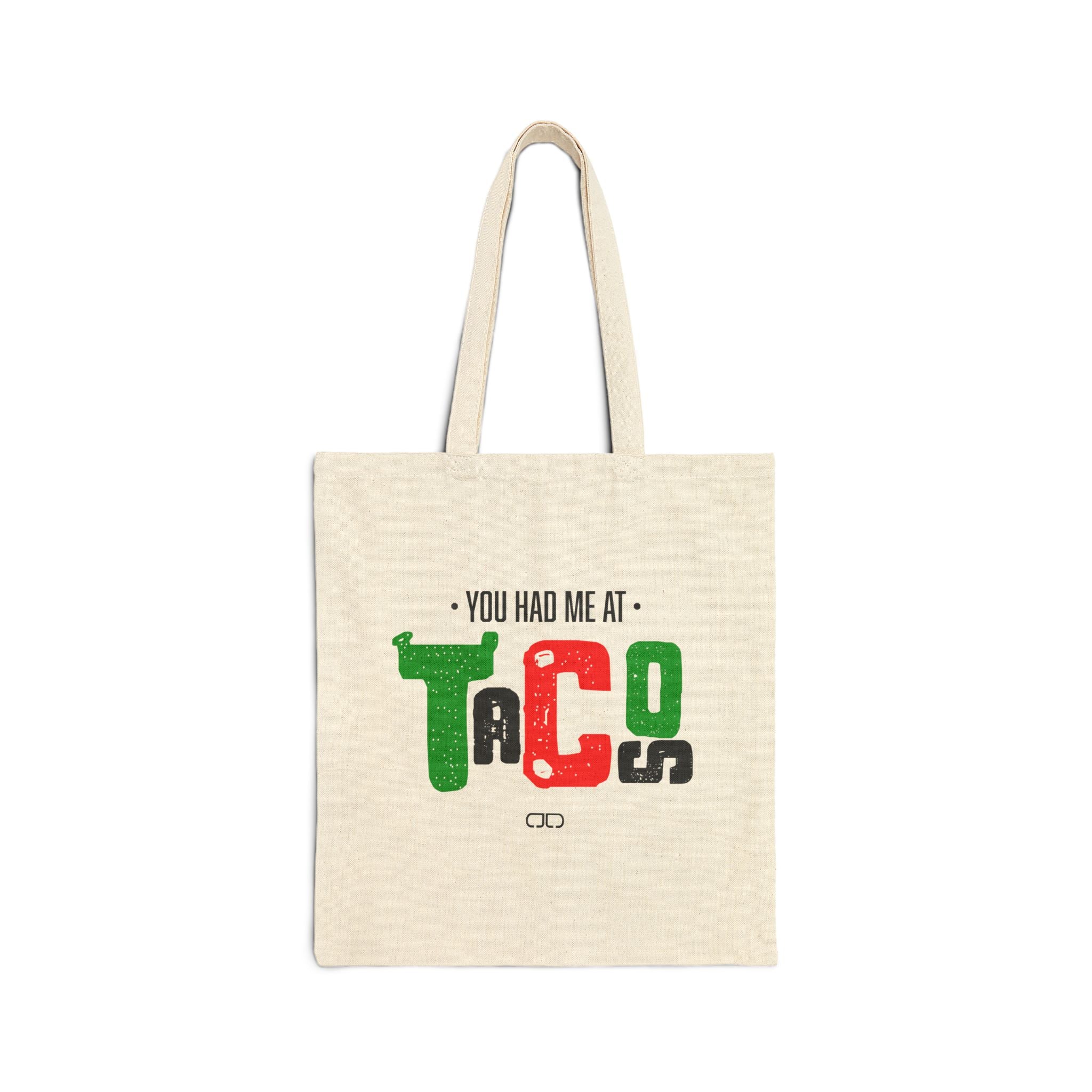You Had Me At Tacos Cotton Canvas Tote Bag - Perfect for Foodies, Grocery Shopping, Gifts for Taco Lovers, Eco-Friendly, Funny Bags