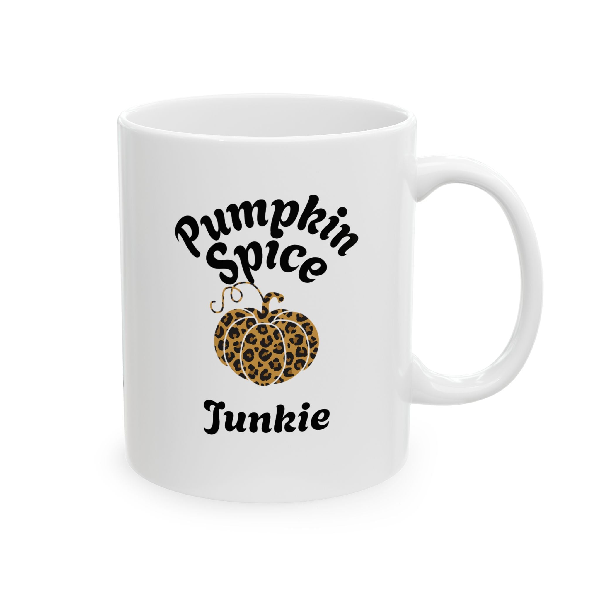 Pumpkin Spice Junkie | Ceramic Coffee Mug, Funny Gift for Coffee Lovers, Personalized Mug, Perfect for Birthdays or Holidays