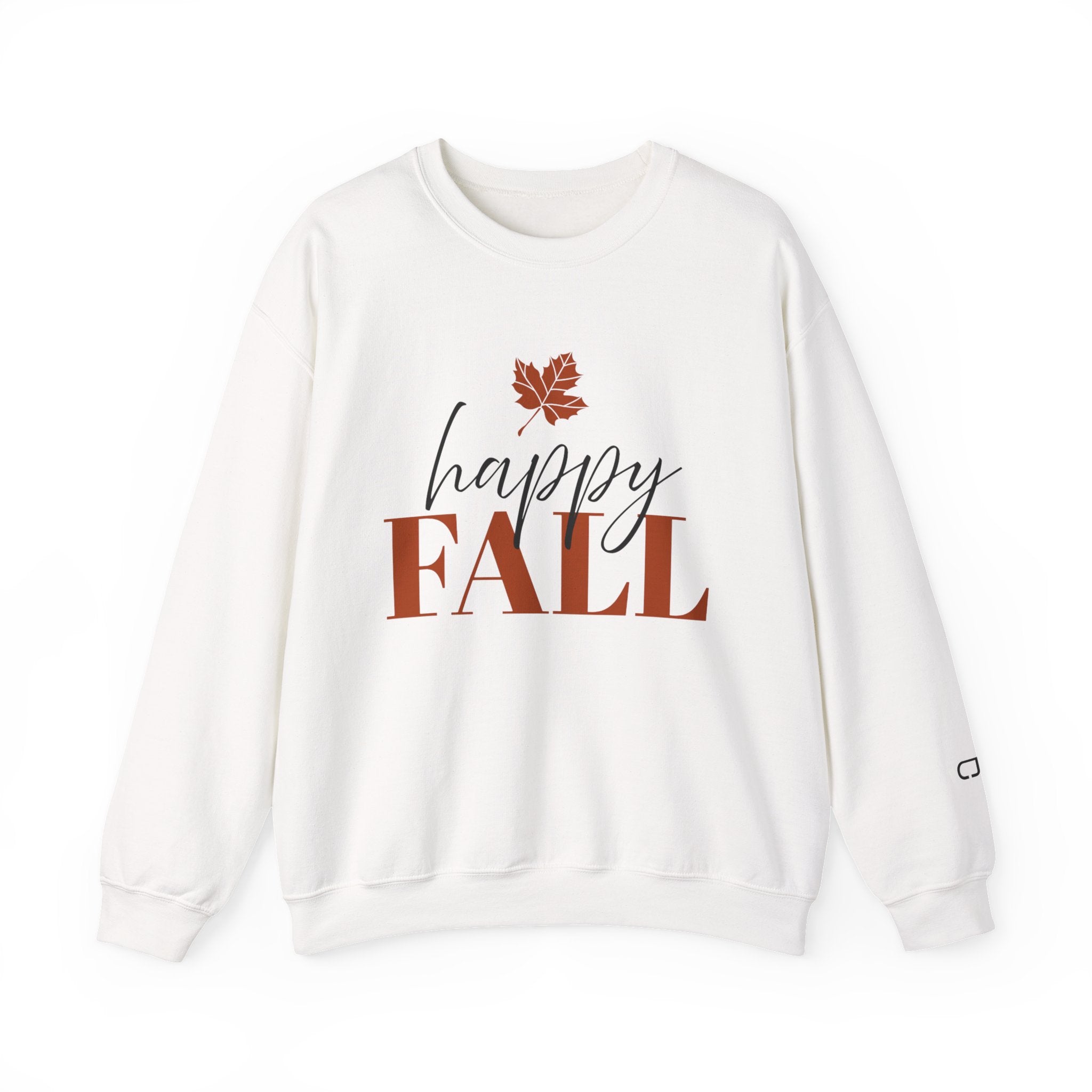 Happy Fall Sweatshirt — Cozy Autumn Crewneck with Leaf Graphic