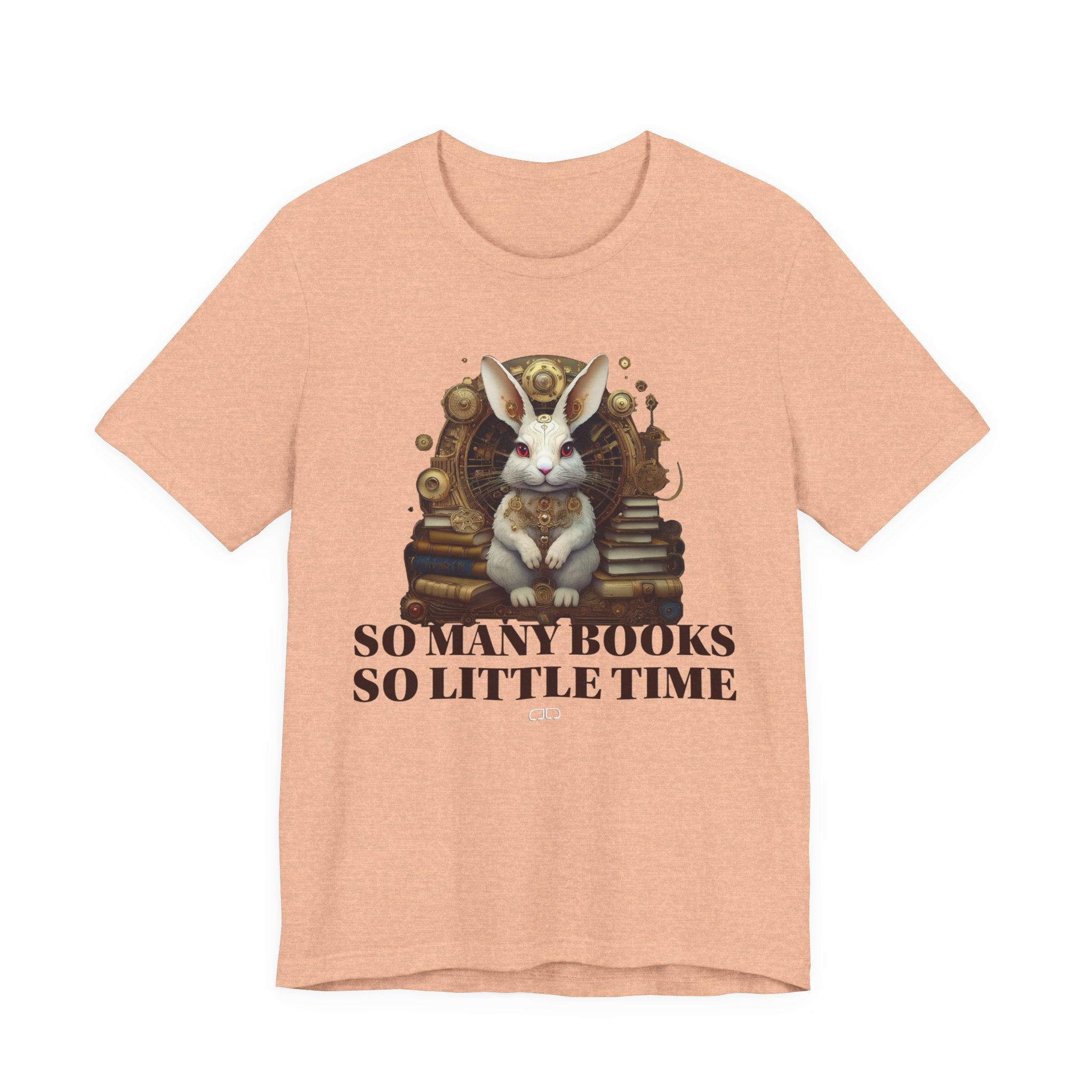 White Rabbit Steampunk Book Lover Unisex Tee, Cozy Reading Shirt, 'So Many Books So Little Time' Graphic Top, Perfect Gift for Bibliophiles, Cute Rabbit [...]