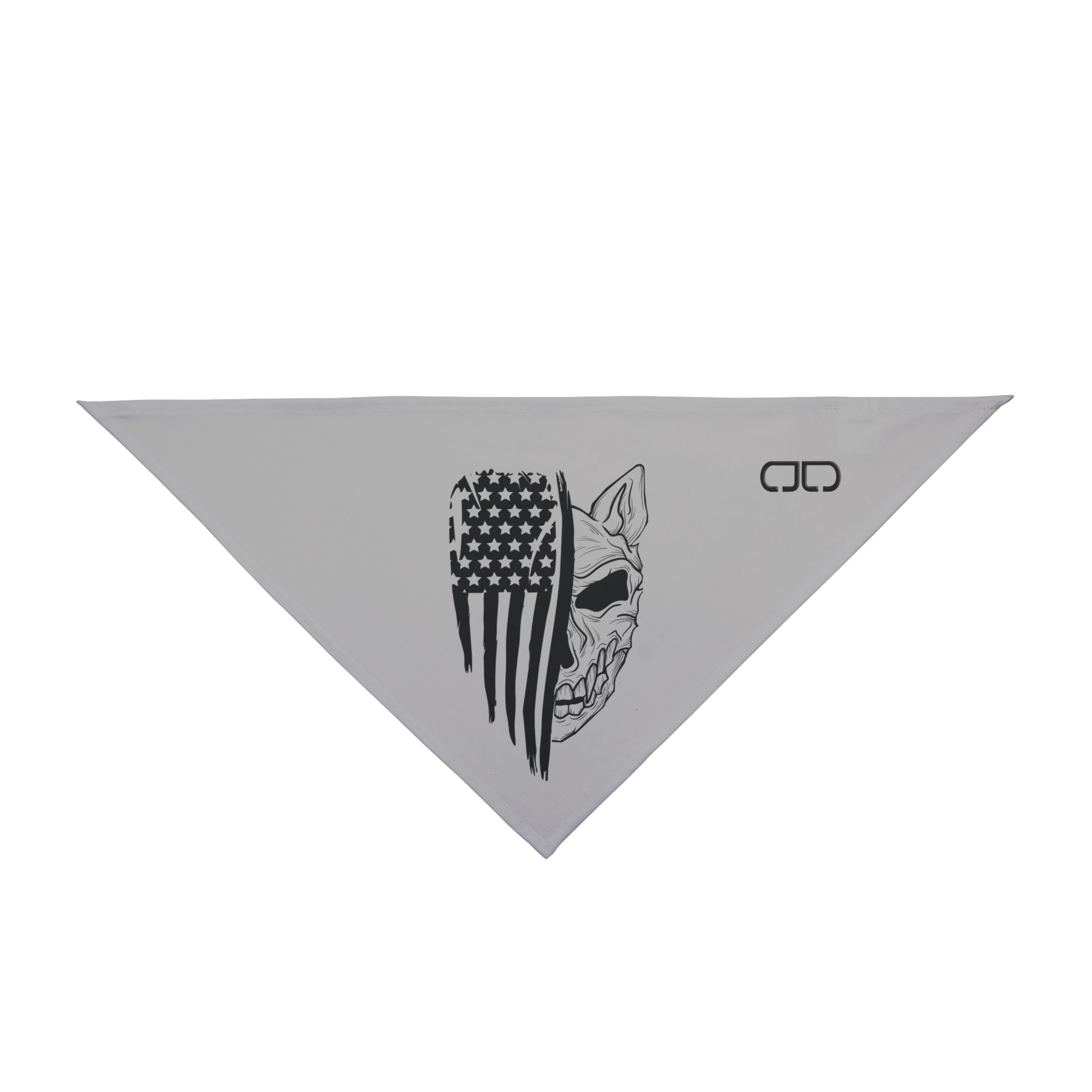 Patriotic Pet Bandana with Skull Design, Dog Accessory, USA Flag Dog Apparel, Pet Fashion for Holidays, Gift for Dog Lovers