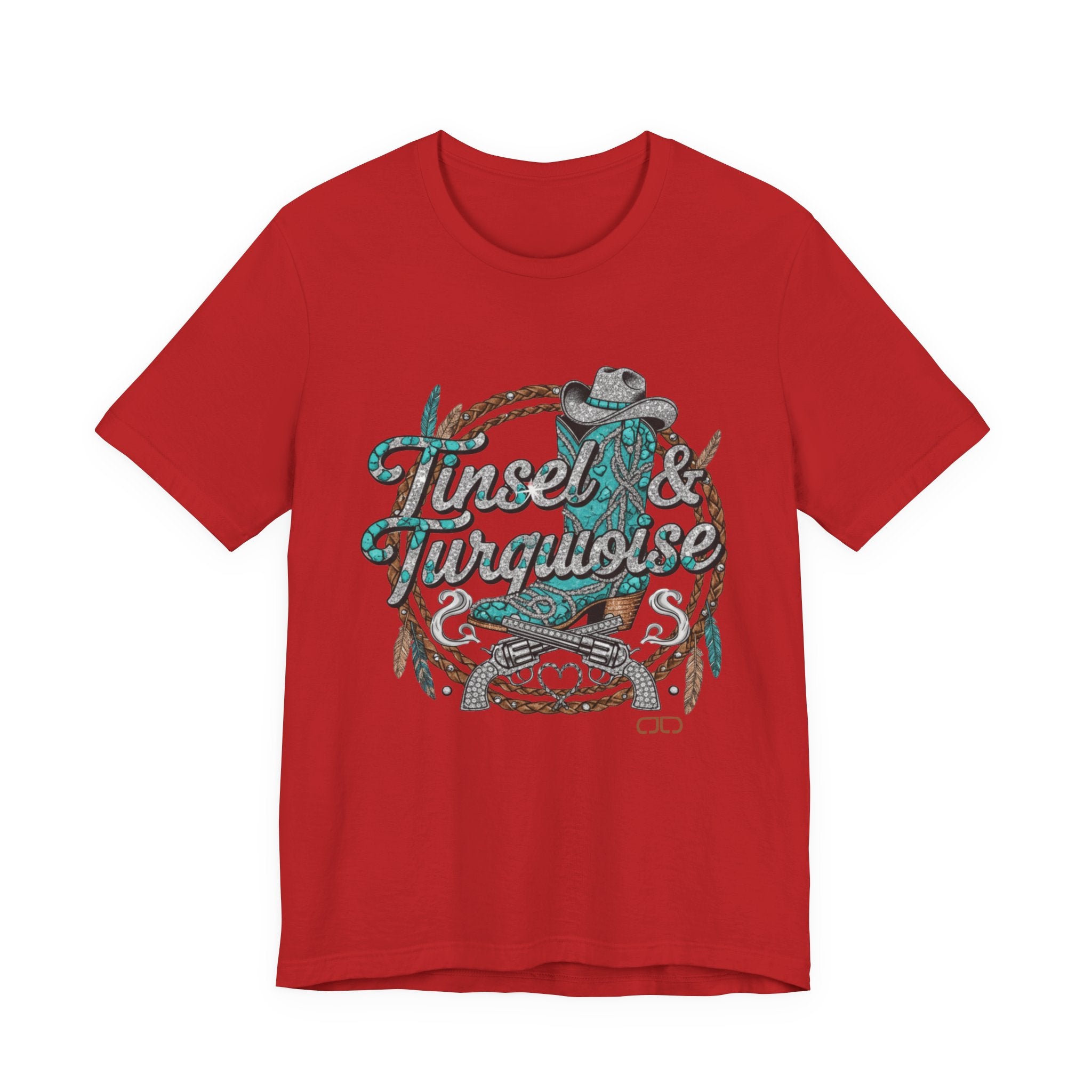 "Tinsel & Turquoise" Western Graphic Tee