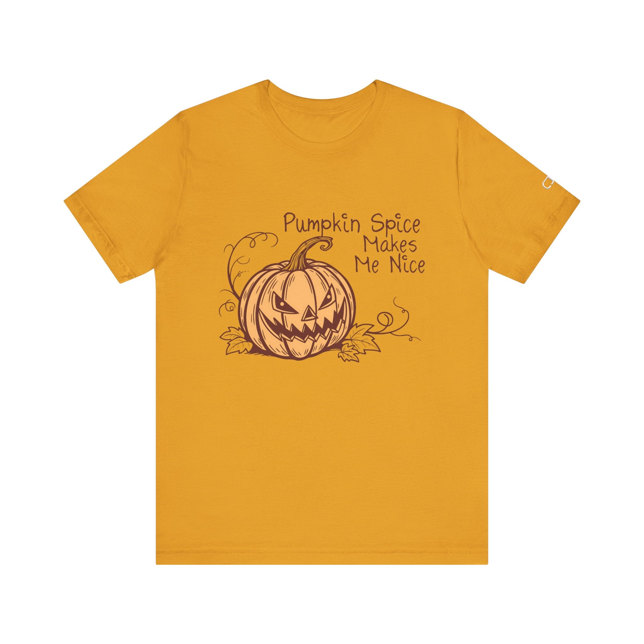 Pumpkin Spice Short Sleeve Tee | Fall Halloween T-Shirt, Funny Graphic Tee, Seasonal Fashion, Autumn Gift, Unisex Tee