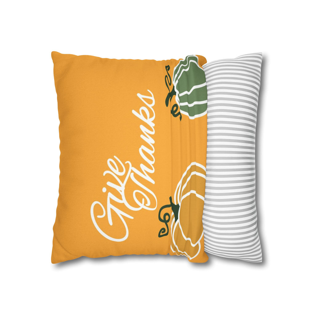 Thanksgiving Decorative Pillowcase, Autumn Home Decor, Give Thanks Cushion Cover, Fall Pillow, Harvest Pillows, Seasonal Throw Pillow
