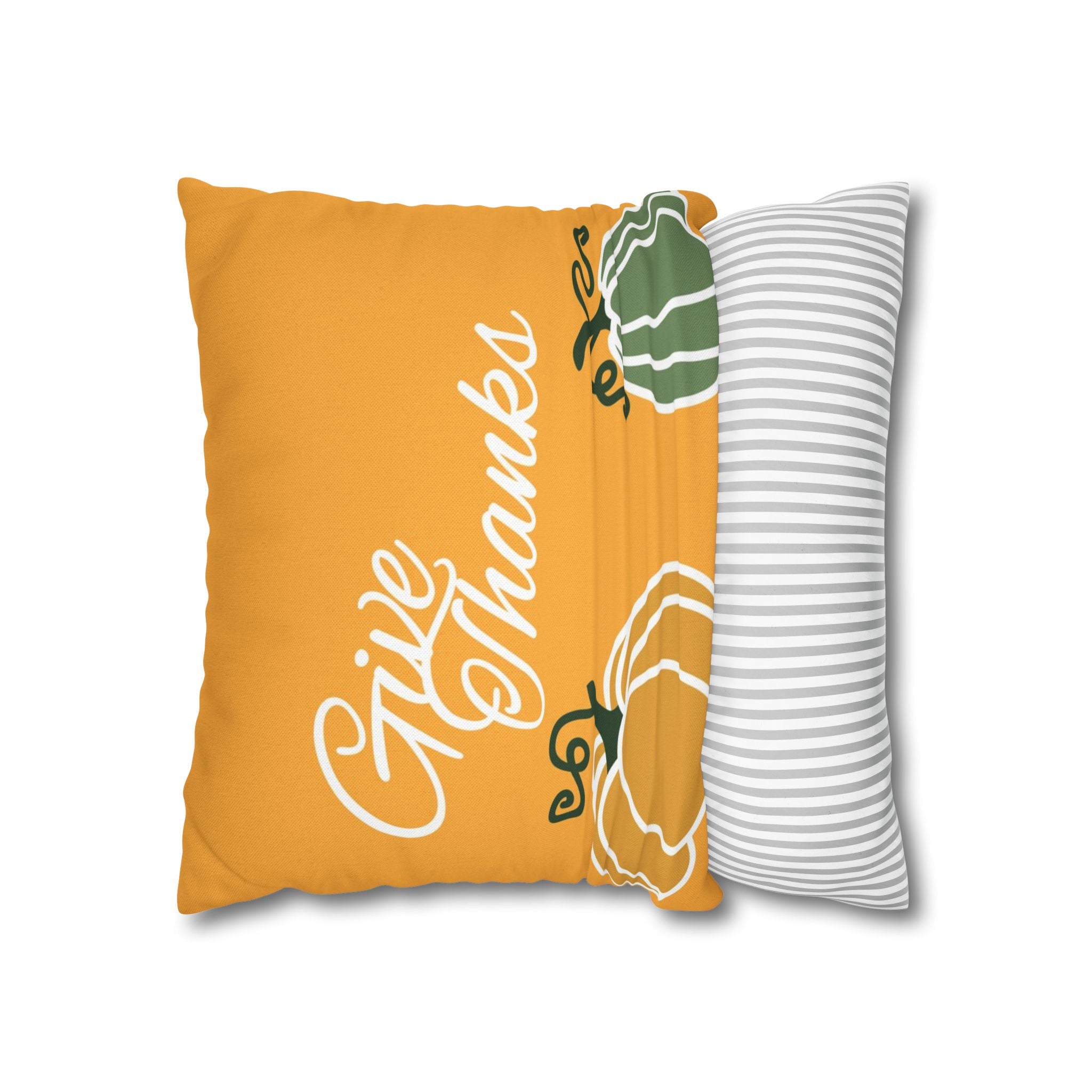 Thanksgiving Decorative Pillowcase, Autumn Home Decor, Give Thanks Cushion Cover, Fall Pillow, Harvest Pillows, Seasonal Throw Pillow