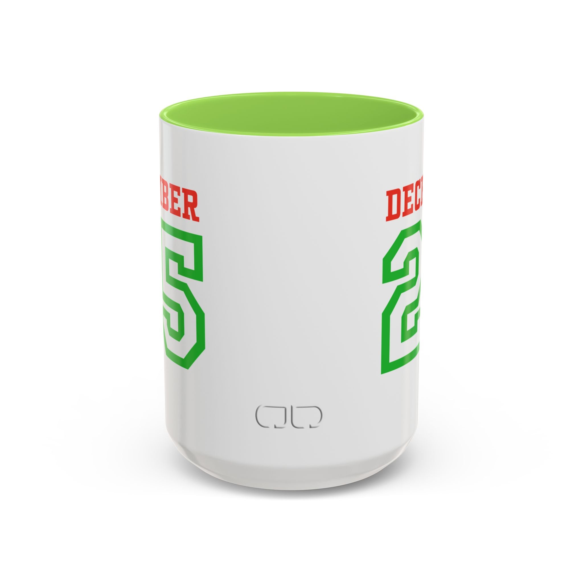 December 25 Christmas Mug — Festive Green & Red Holiday Coffee Cup (11oz/15oz)