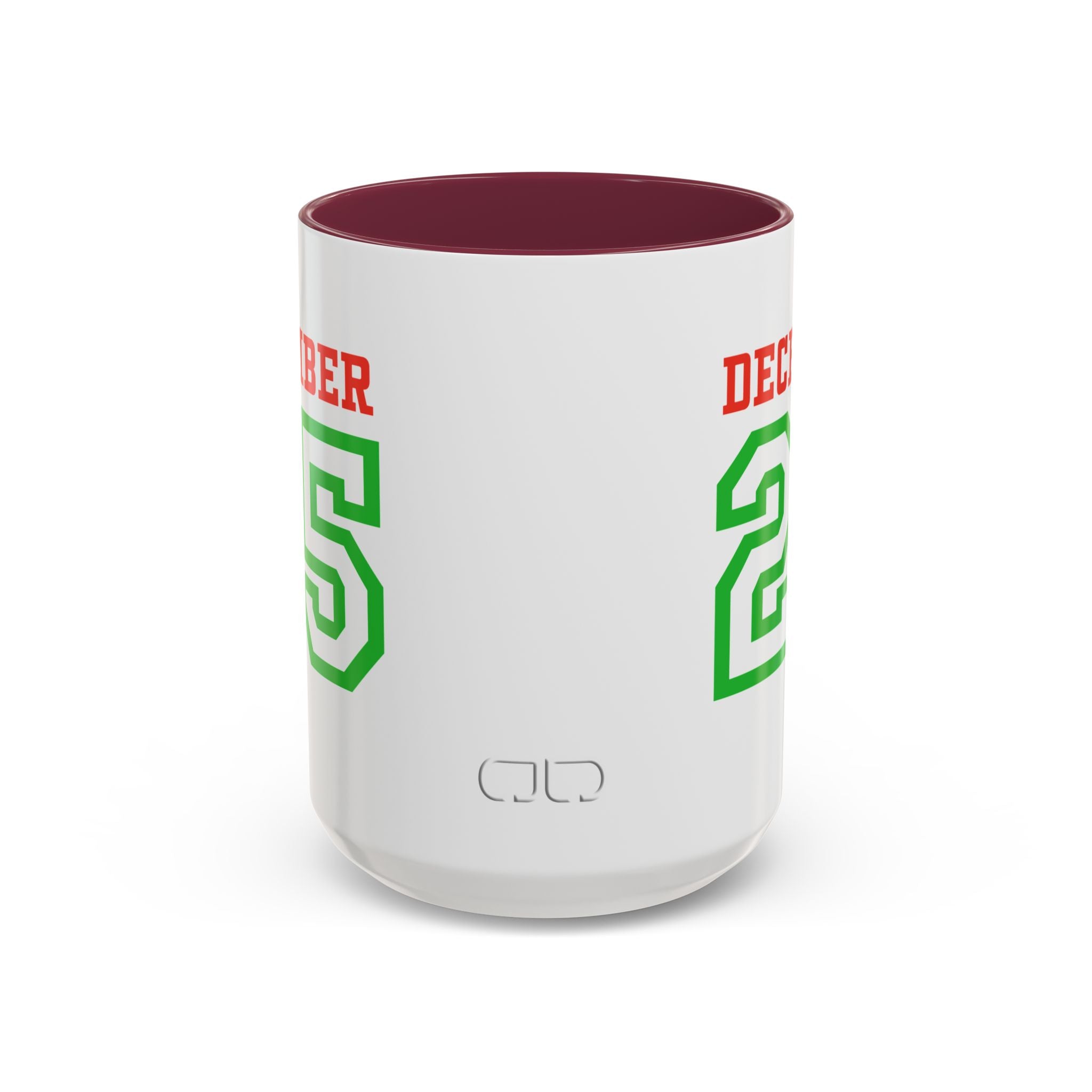 December 25 Christmas Mug — Festive Green & Red Holiday Coffee Cup (11oz/15oz)