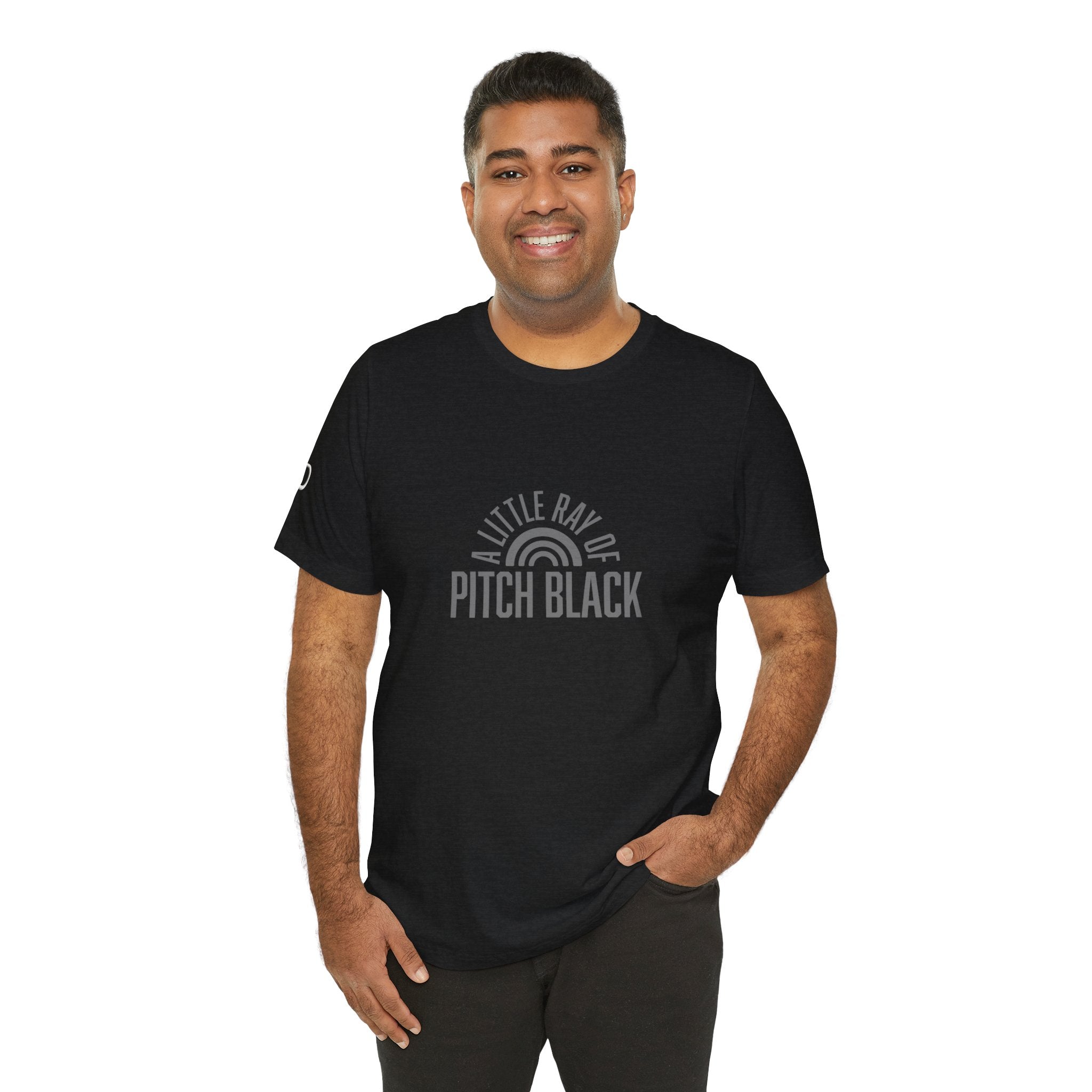 A Little Ray of Pitch Black Tee, Unisex Shirt, Gift for All Occasions, Casual Wear, Statement Tee, Unique Graphic T-Shirt