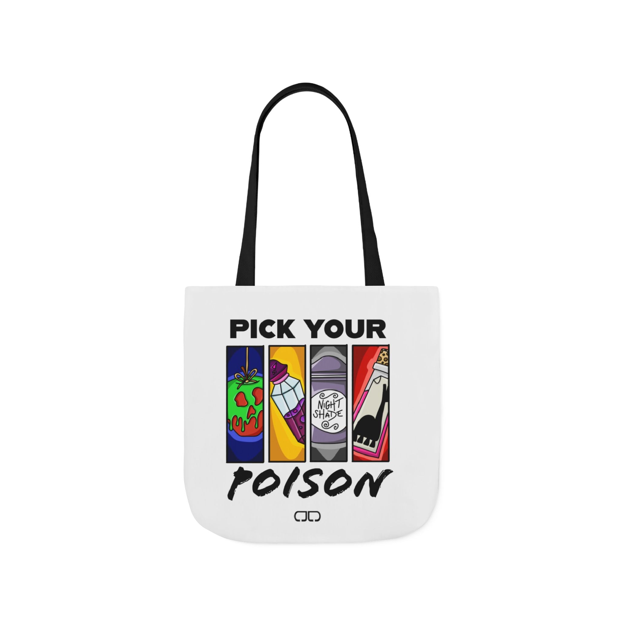 Pick Your Poison Tote Bag, Colorful Canvas Shopper, Fun Bag for Parties, Gifts for Friends, Reusable Grocery Tote
