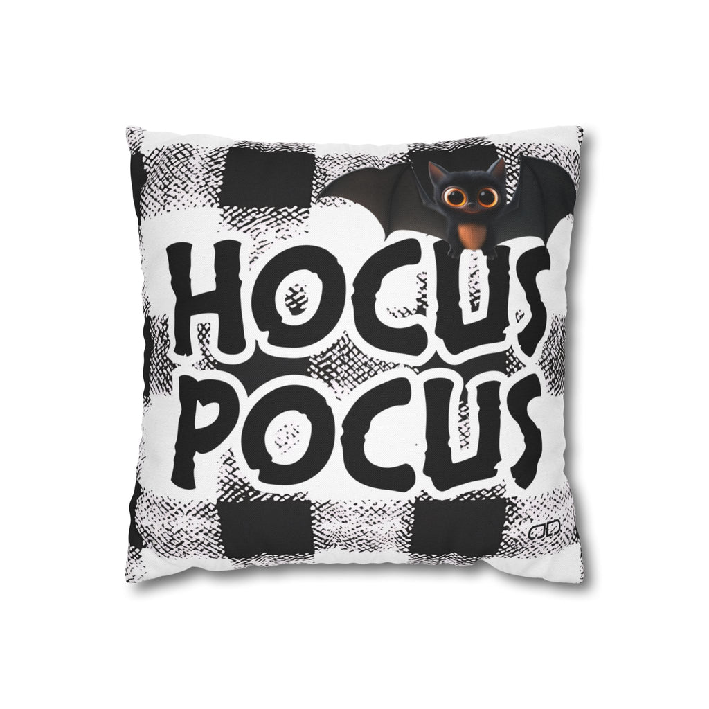 Halloween Decor Square Pillowcase, Spooky Throw Pillow, Hocus Pocus Home Accent, Holiday Cushion, Seasonal Living Room Decor