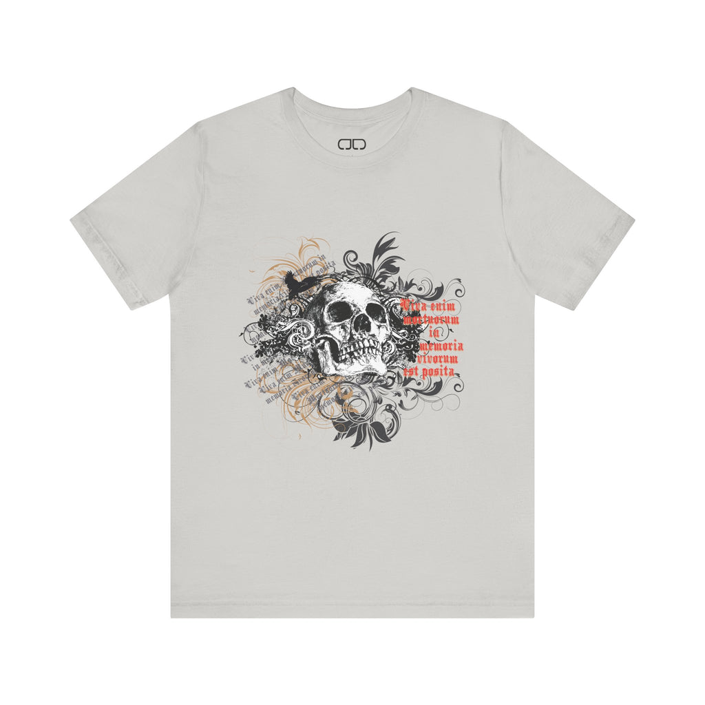 Edgy Skull Graphic Tee, Unisex Short Sleeve T-Shirt, Gothic Fashion, Halloween, Punk Rock Style, Casual Wear, Gift for Him/Her