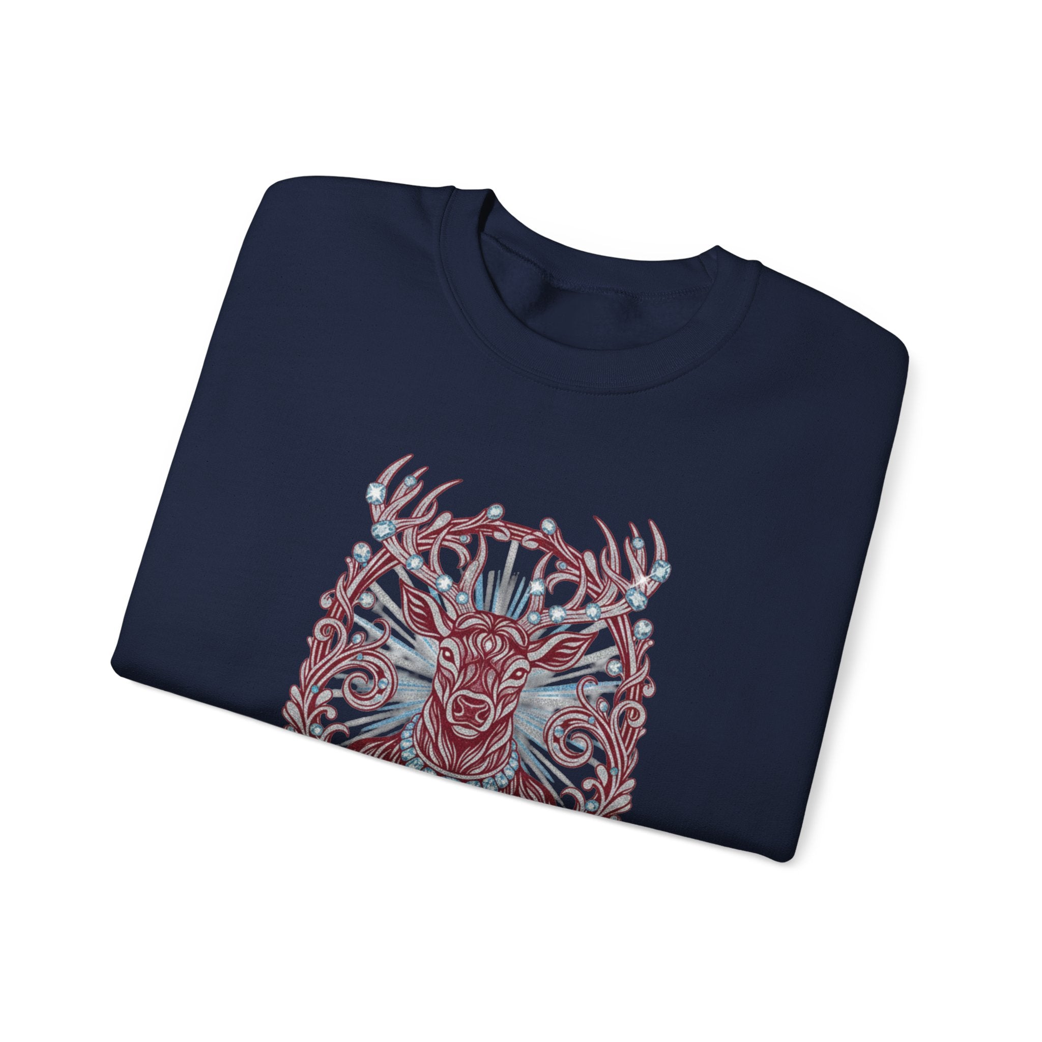 Rhinestones & Reindeer Crewneck Sweatshirt