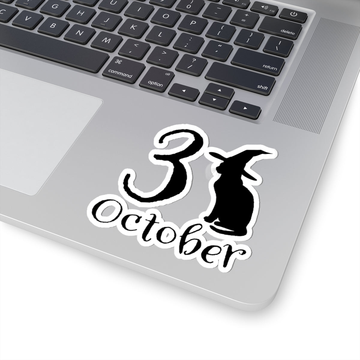October 31st Halloween Cat Kiss-Cut Stickers, Vinyl Decals, Cute Spooky Stickers for Planners, Halloween Party Decor, Laptop Stickers
