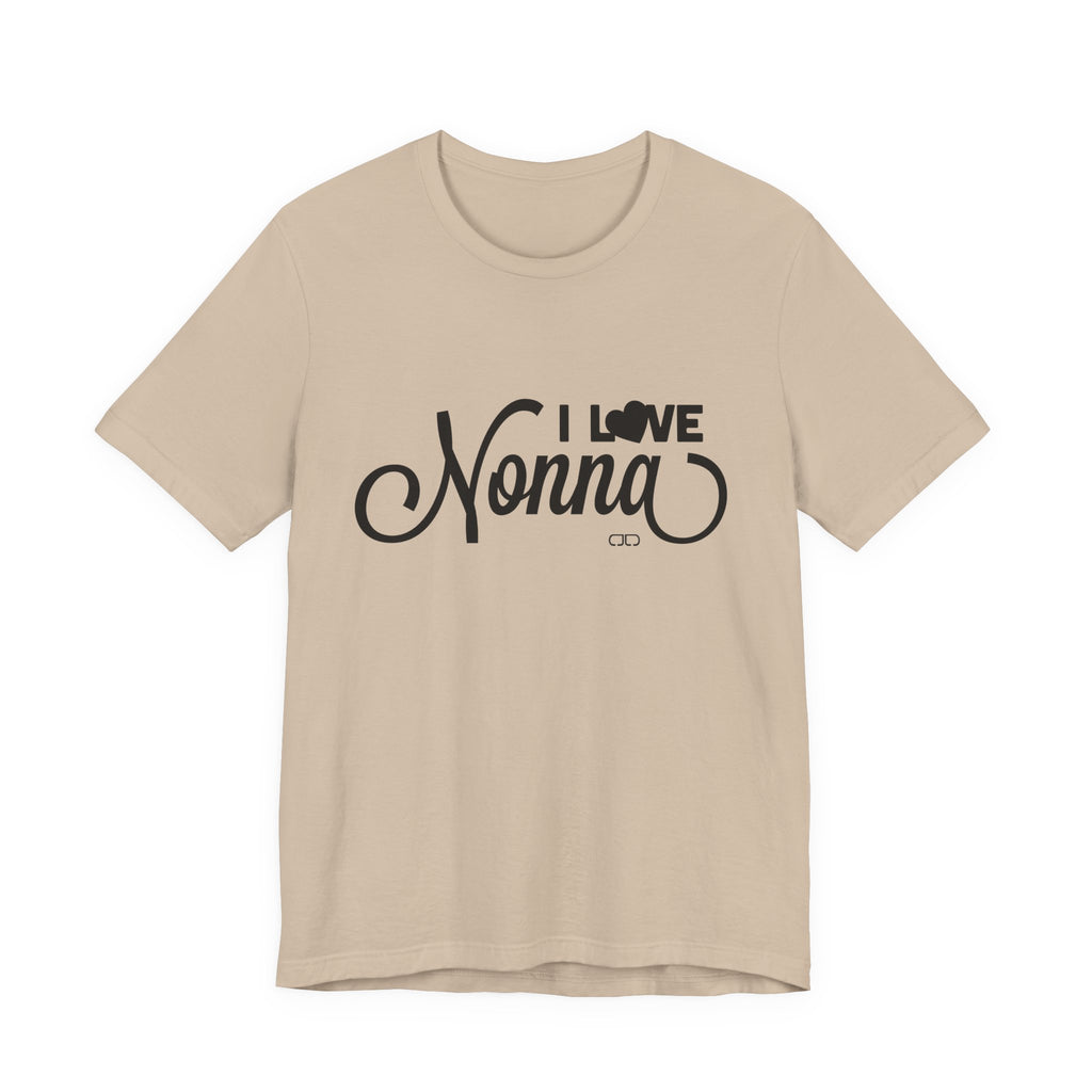 I Love Nonna Unisex Jersey Short Sleeve Tee, Gift for Grandma, Mother's Day, Family Reunion, Comfortable Casual Wear, Cozy Tee