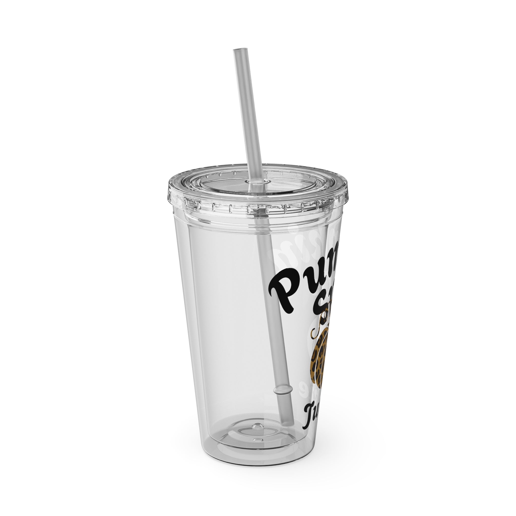 Pumpkin Spice Tumbler, 16oz Travel Cup for Fall Lovers, Cute Gift for Coffee Drinkers, Reusable Straw Included, Perfect for Autumn Days