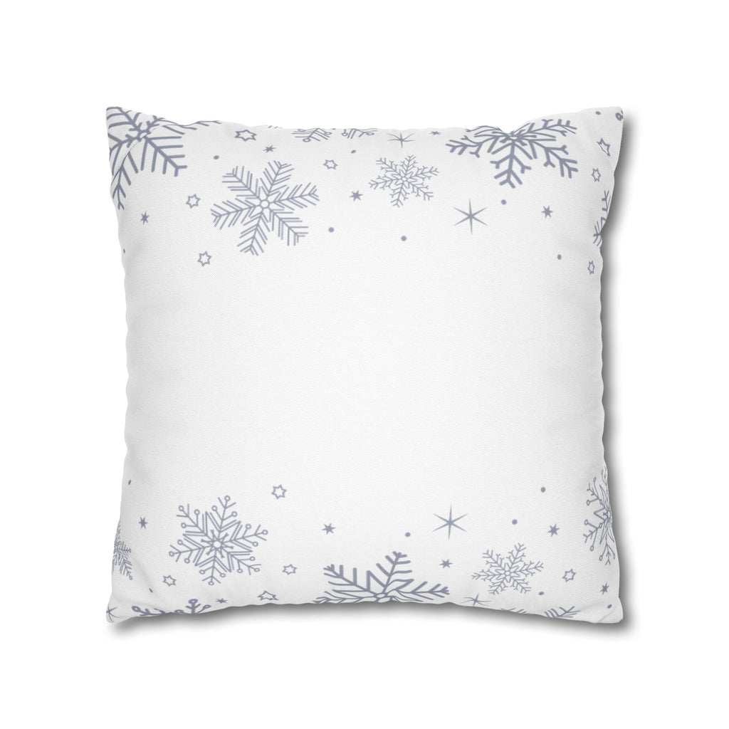 Let It Snow Holiday Pillowcase - Festive Snowflake Decorative Throw Pillow