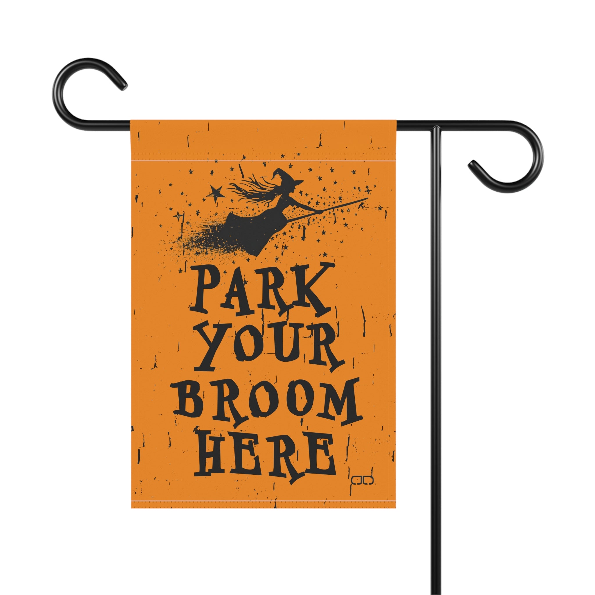 Broom Parking - Halloween Garden Banner, Decorative Outdoor Flag for Fall, Cute Witch Home Decor, Yard Sign for Halloween Party, Spooky Season Decorations
