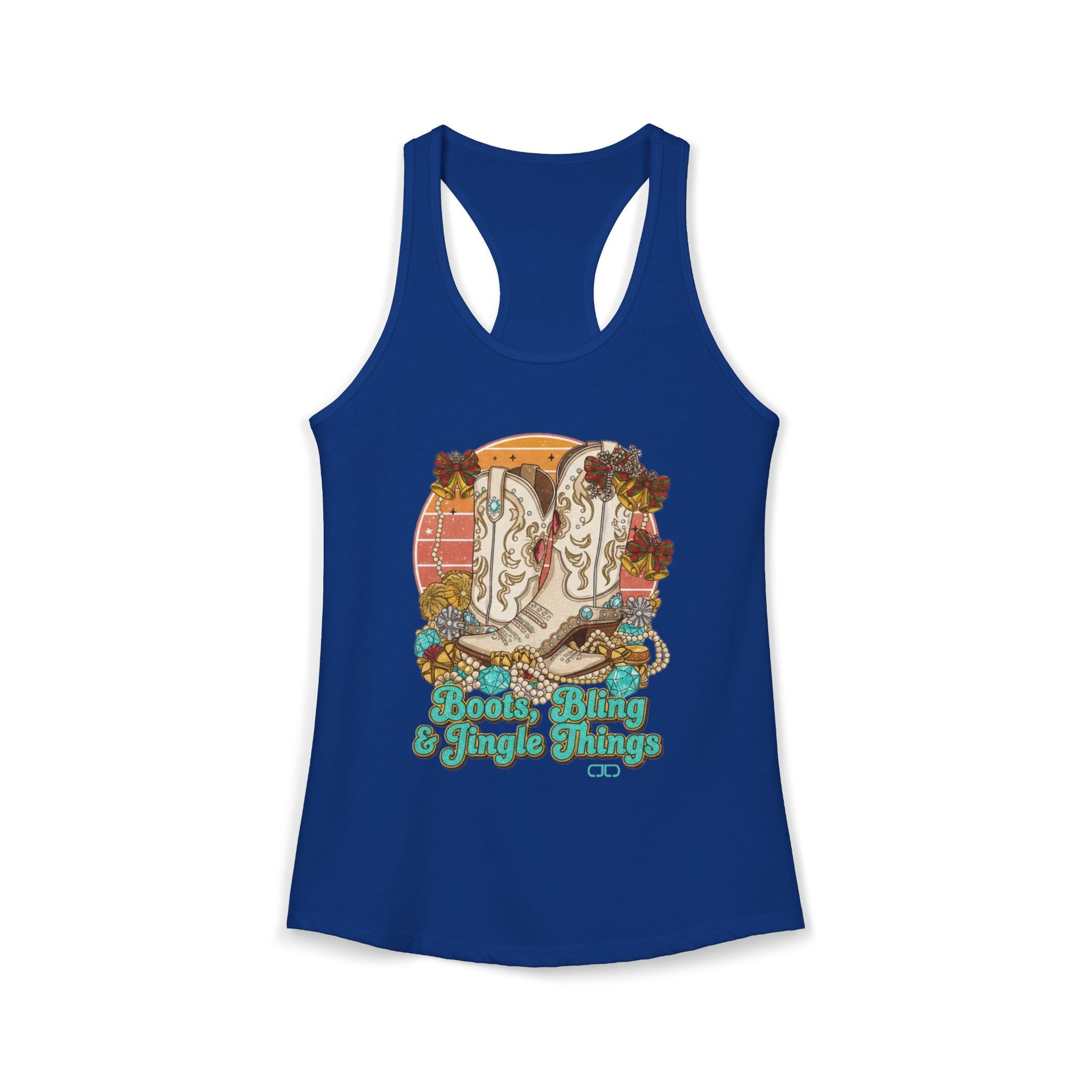 Boots, Bling, and Jingle Things Tanktop