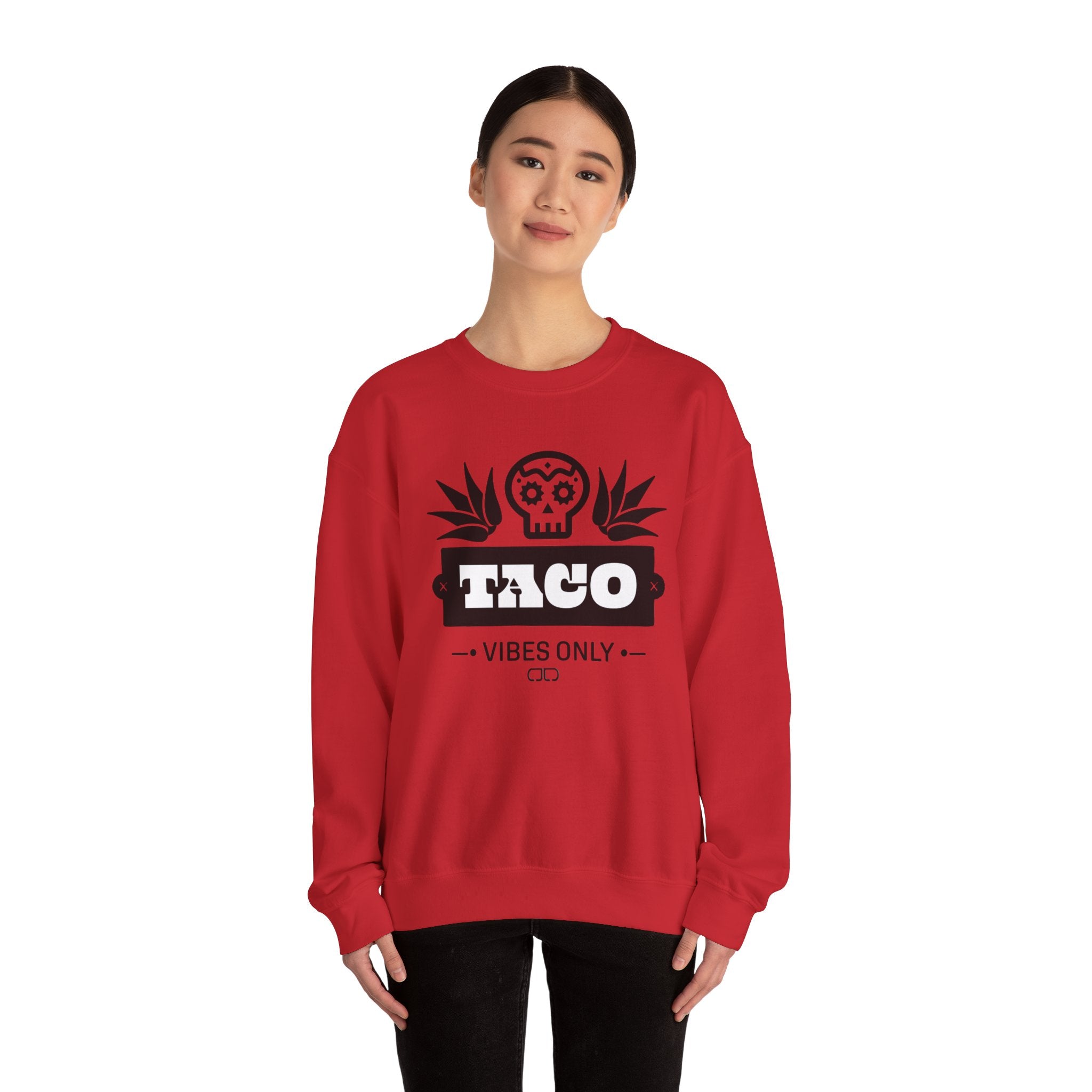Taco Vibes Only Sweatshirt - Unisex Crewneck, Perfect for Taco Tuesday, Casual Wear, Gift for Foodies, Relaxed Style