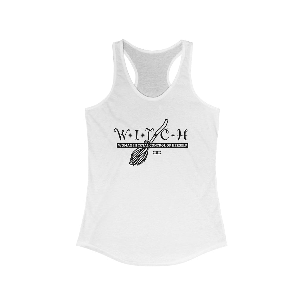 Witchy Vibes Racerback Tank, Women's Witch Tank Top, Spellbinding Summer Top, Gift for Witches, Halloween Apparel, Boho Style